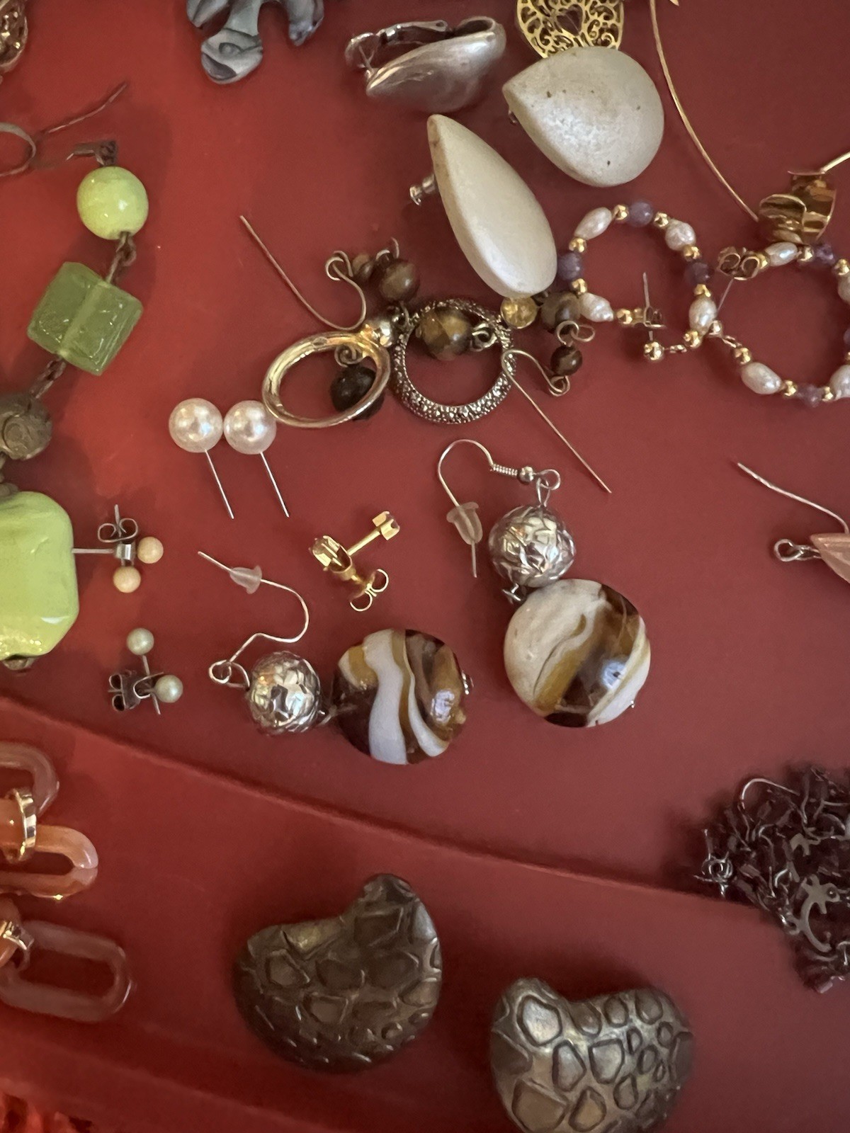 Vintage & Mod. Jewelry Lot Earrings Pierced Some Signed