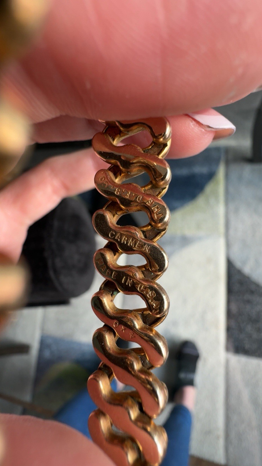 Vintage The DFB Co. Carmen Sweetheart Expansion Bracelet Made in USA 4×0