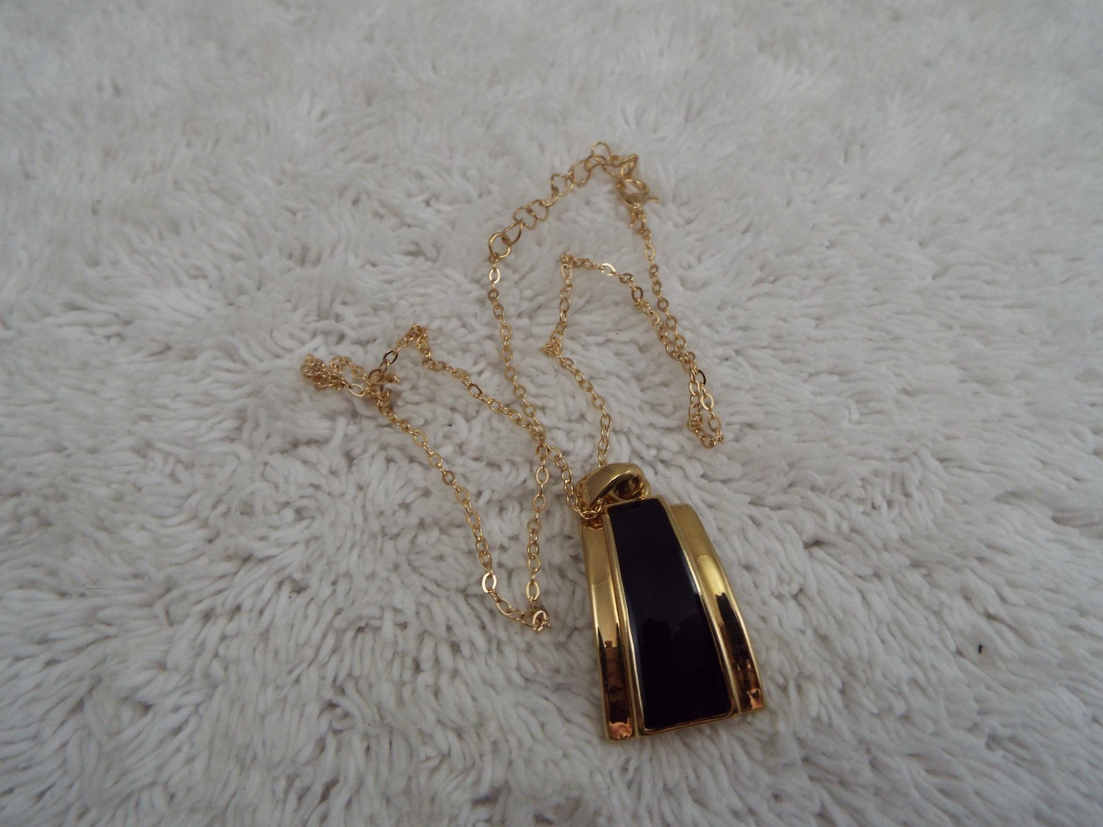 LIA SOPHIA Goldtone Black Pendant Necklace