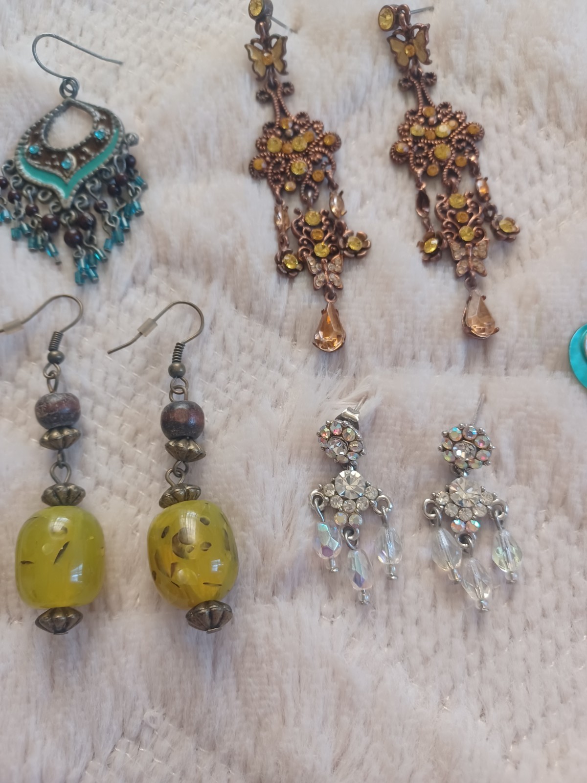Lot of 6 Pairs Vintage 90’s Y2K 2000’s Costume Earrings Boho Chandelier & More