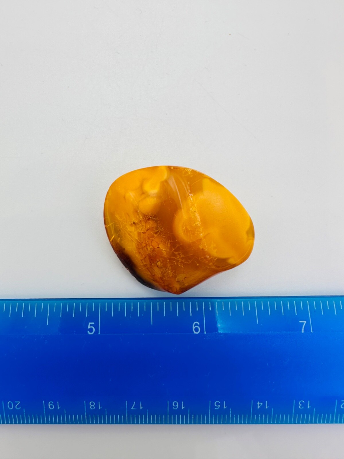 Vintage Baltic Amber Brooch Egg yolk USSR 1970s