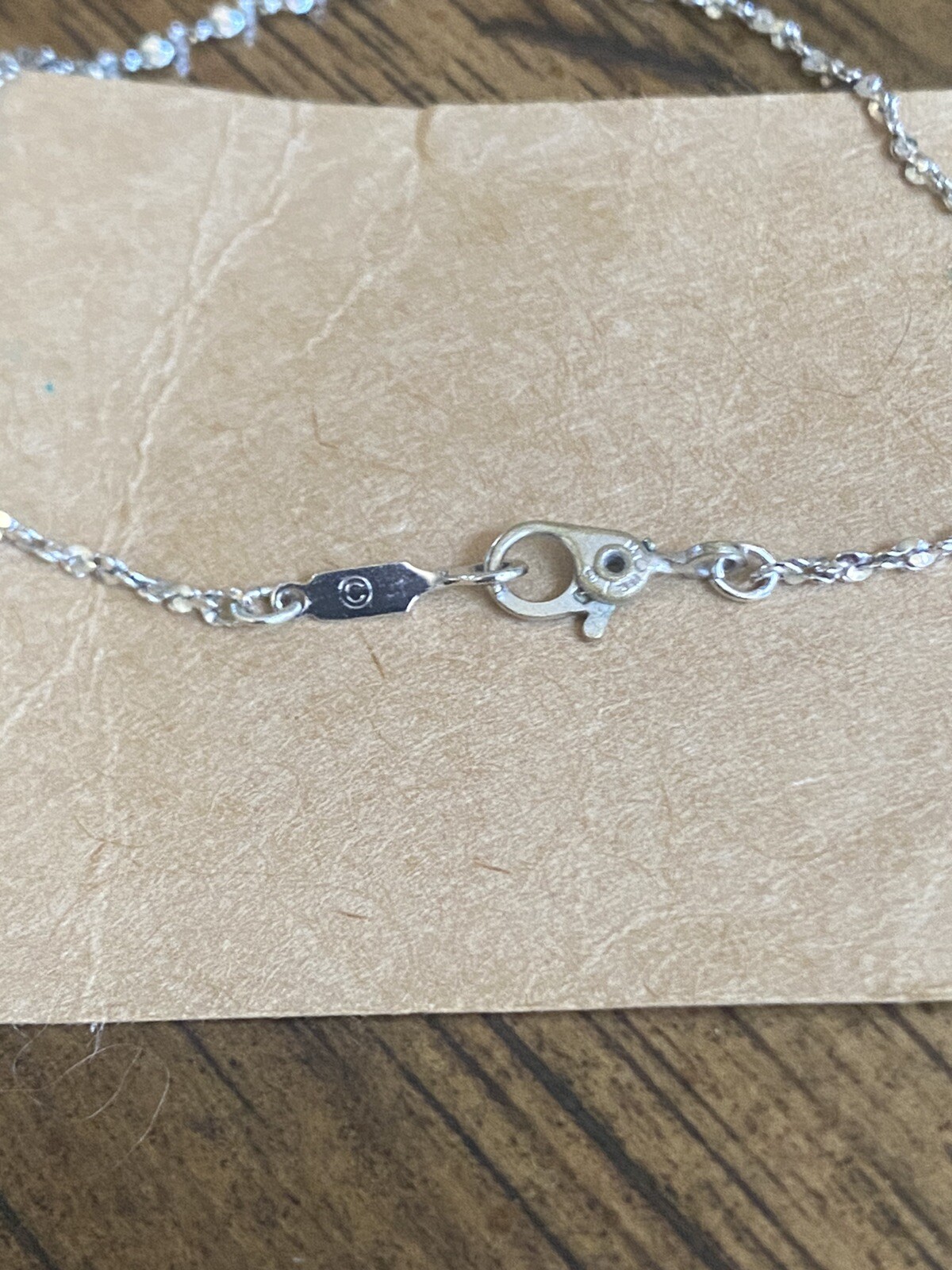Vintage Signed Monet Silver Tone Twisted Chain Bracelet 7″ sister clasp