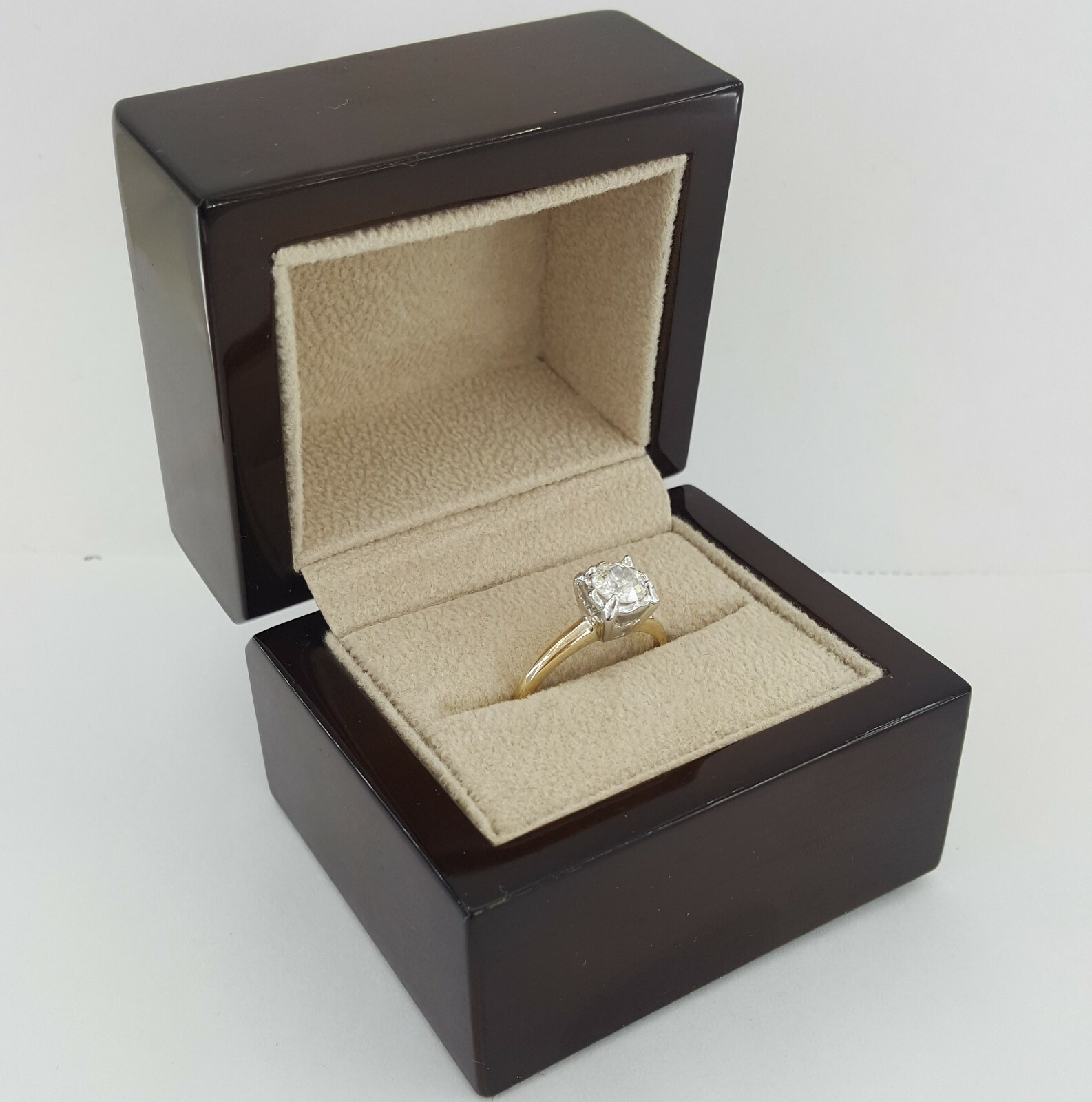 Antique Art Deco 14k Old European Solitaire Diamond Engagement Ring 0.78 ct GIA