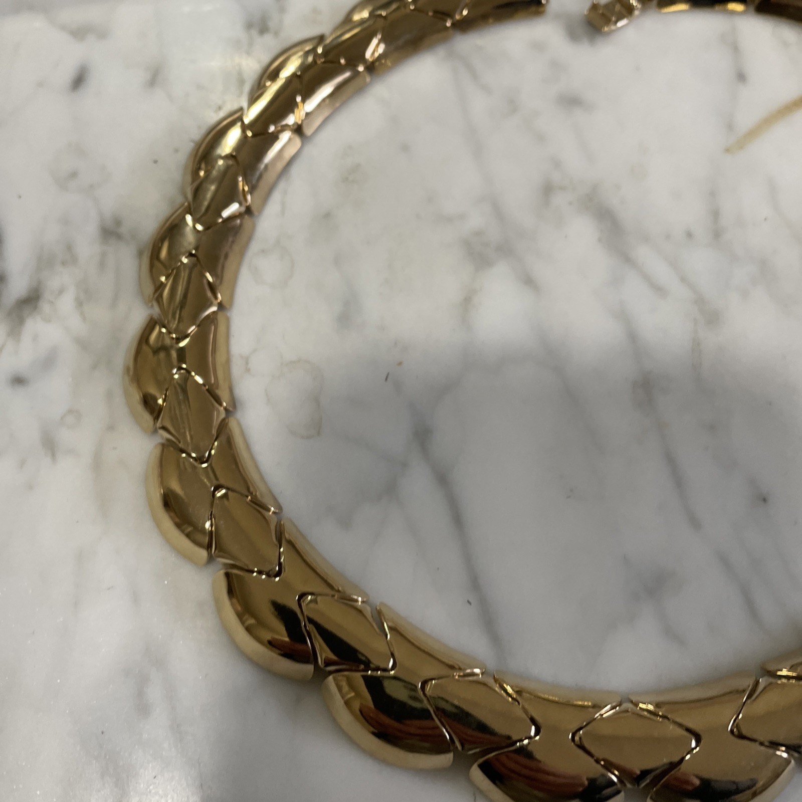 VTG New Gold Plated 17 Mm 18” Link Neck Awesome