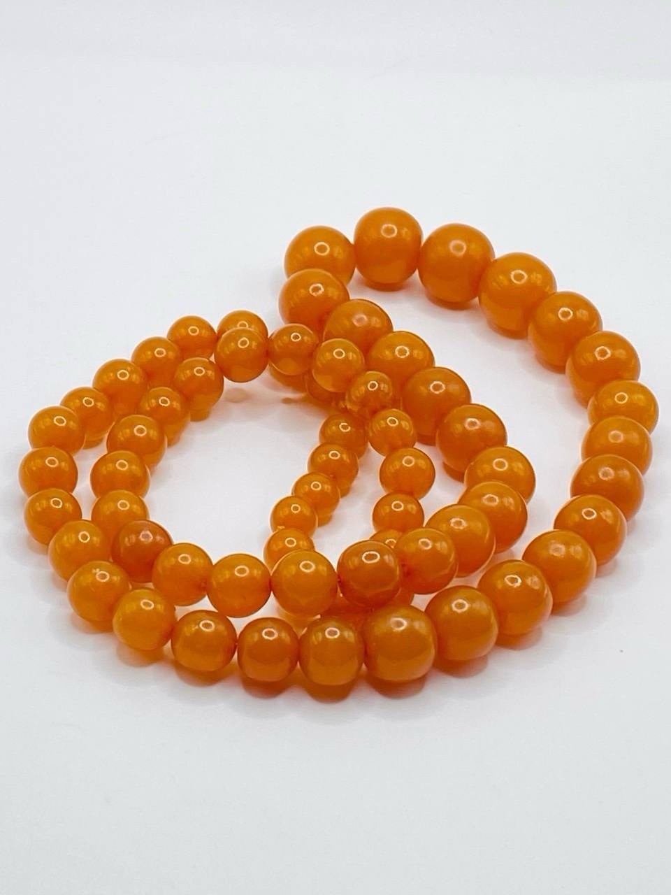 Vintage Soviet Amber Beads Necklace Kaliningrad 64 grams
