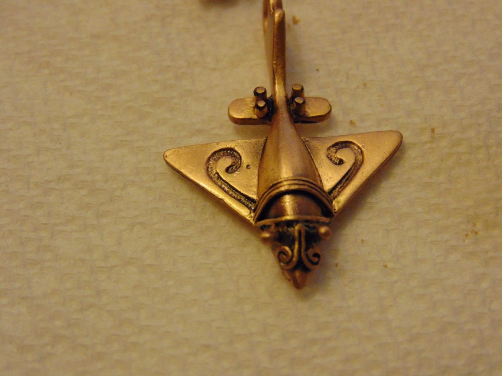 Lot of 2 Brass Bug Space Ship Plane Charm Pendant 1.5″