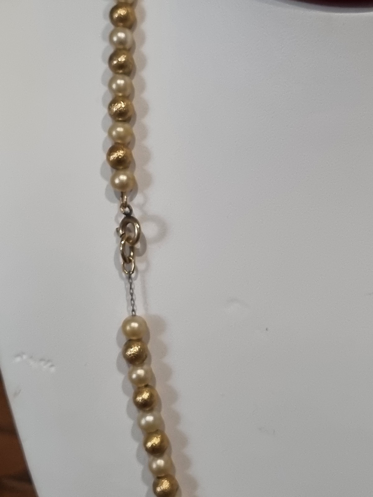 Vintage c1960s Cultured Pearl 12k Rose Gold Filled Bead Ball Necklace See Video