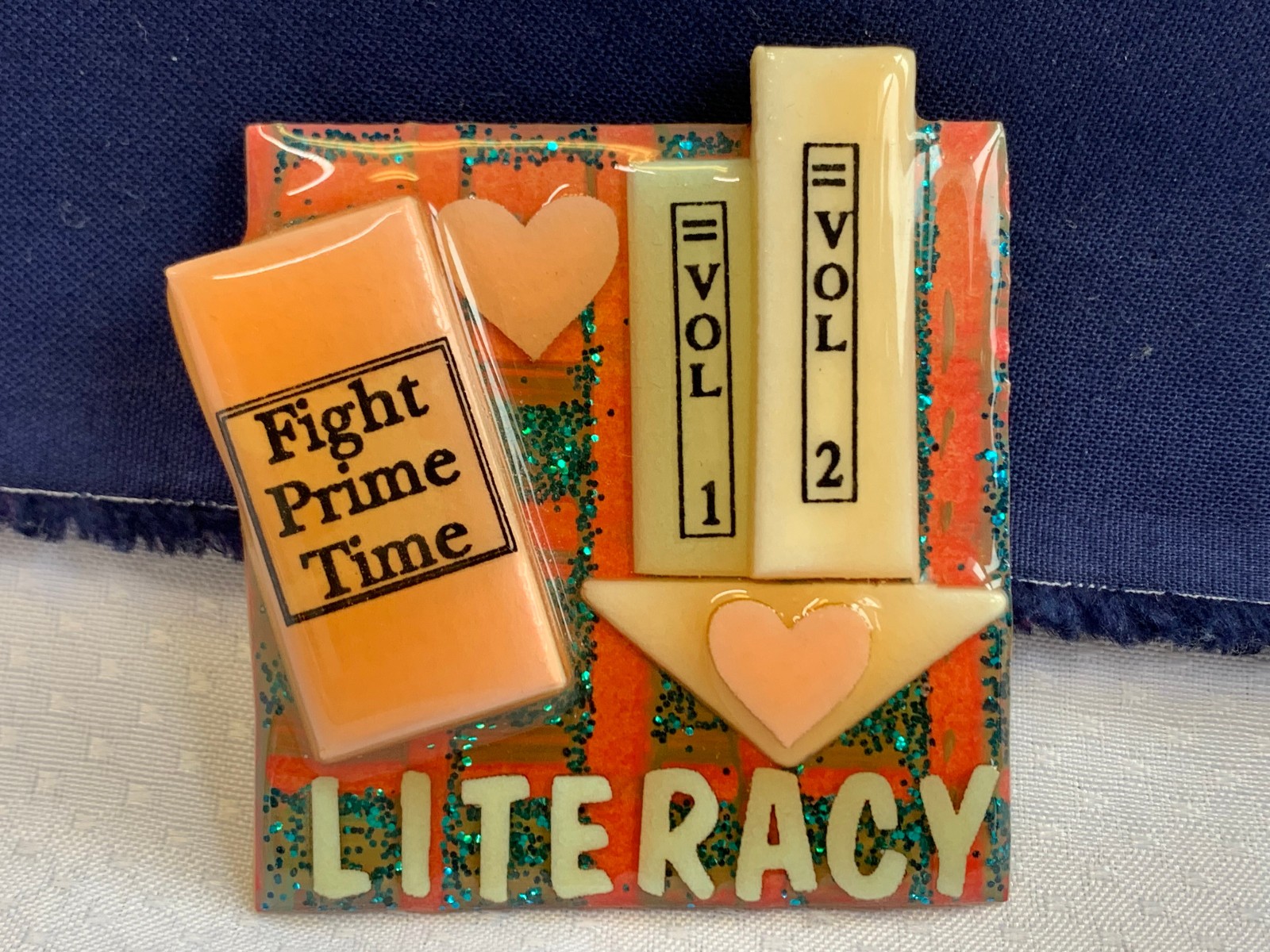 Vtg Book Pins by Lucinda Brooch Lot House Artisan Safety Lock Clasps