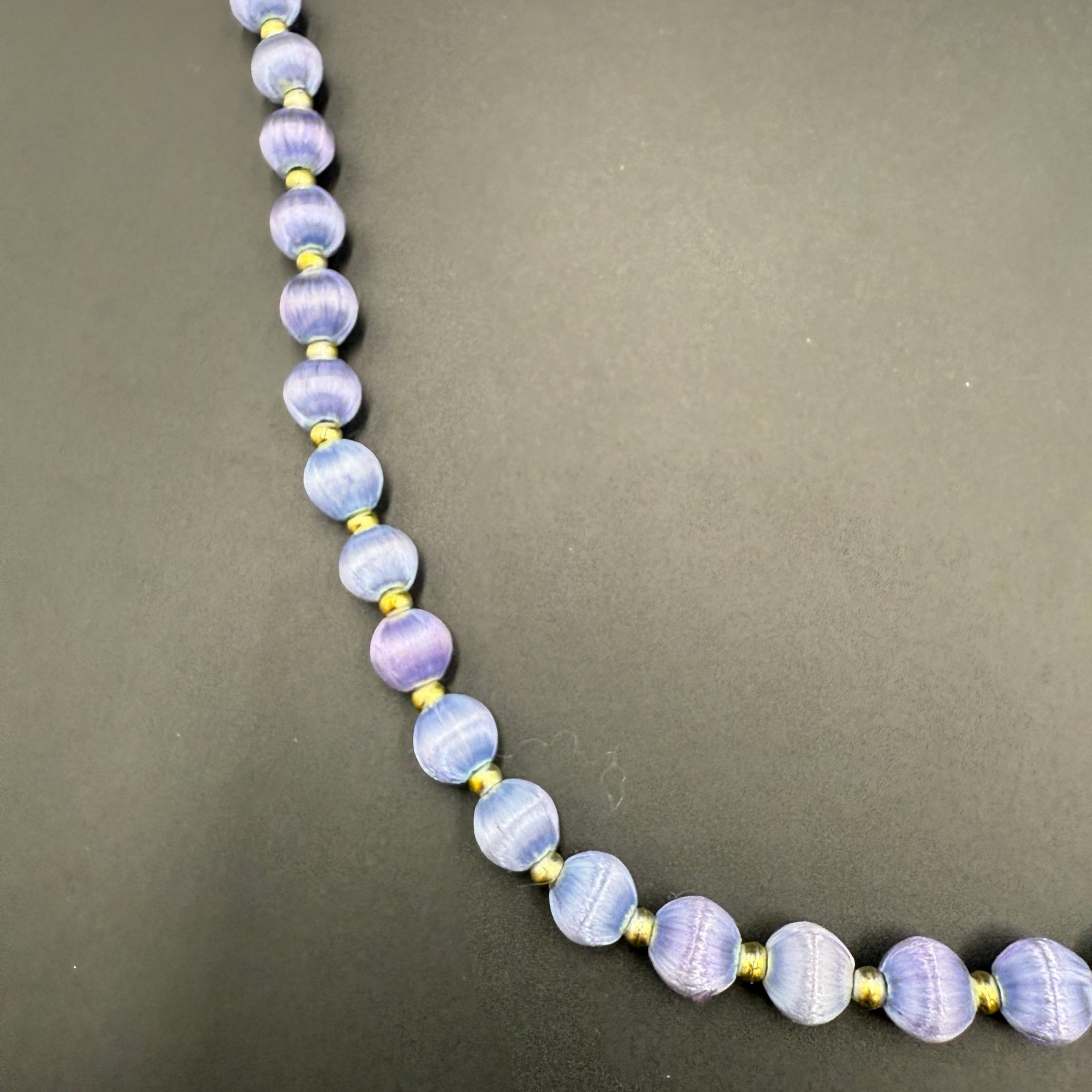 Vintage Faux Fur Beaded Necklace Accessory