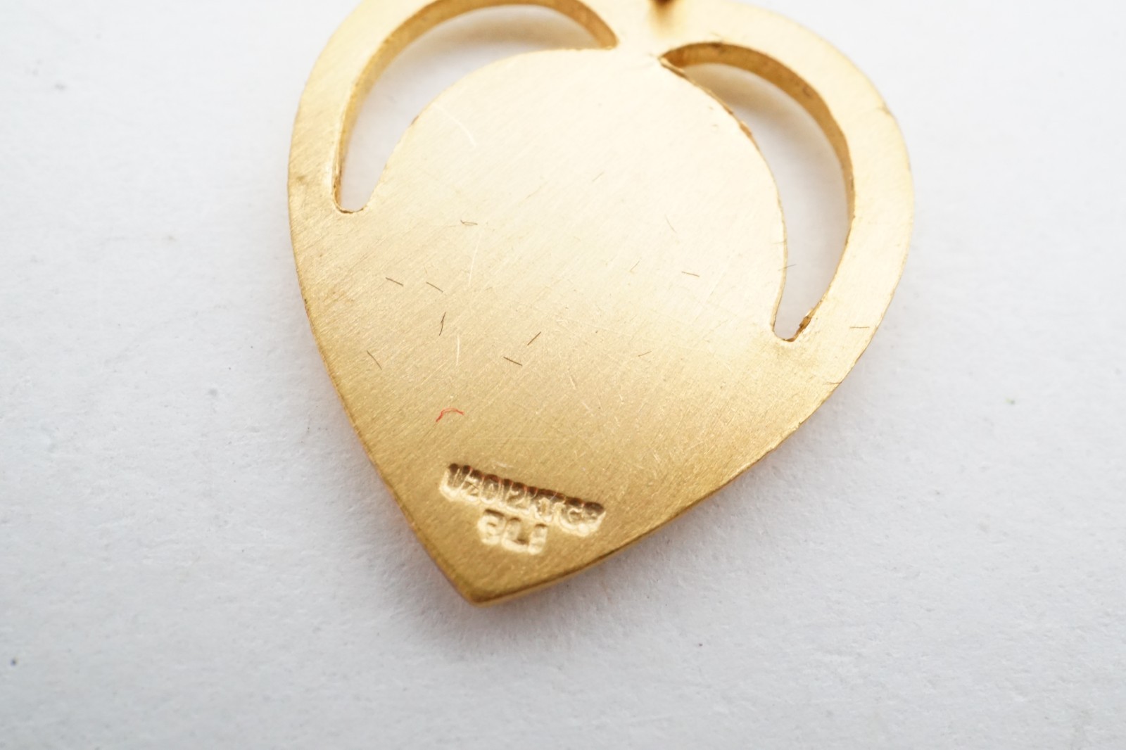 Vintage Gold Filled Guardian Angel Heart Pendant