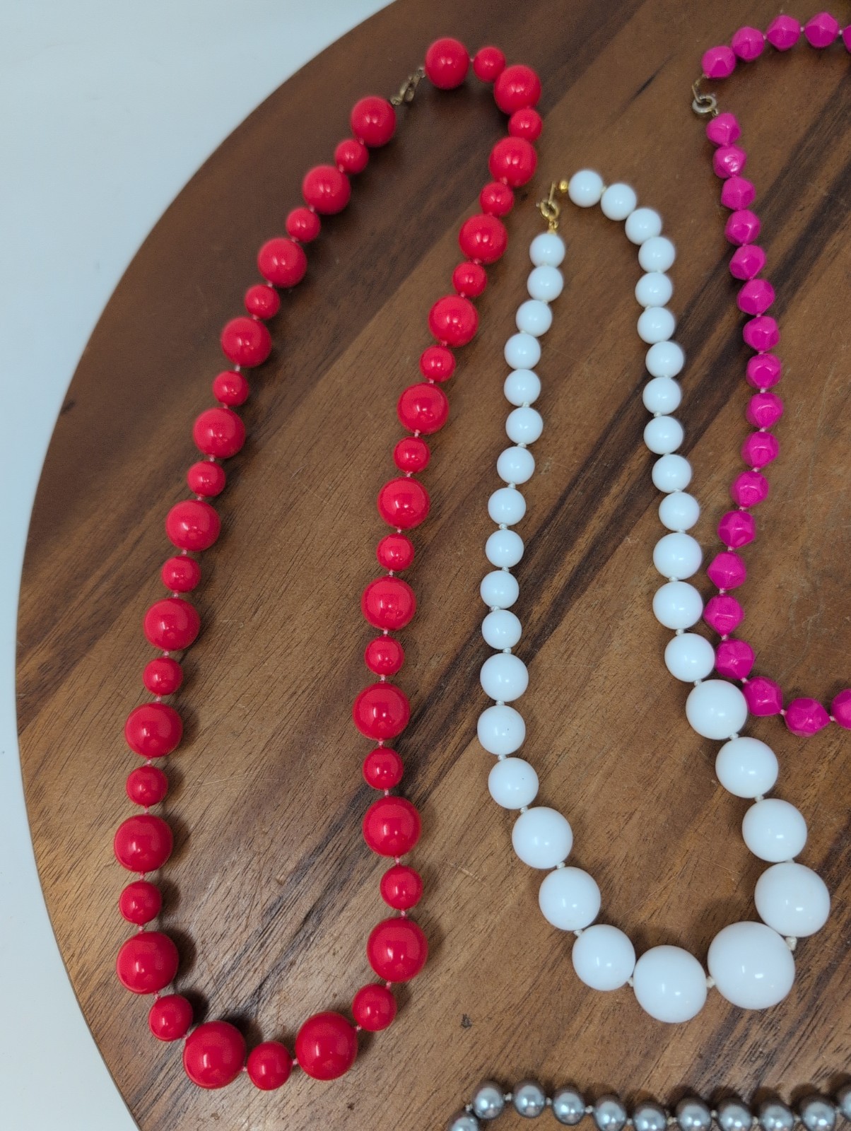 Lot Of Vintage Plastic Jewelry Six Necklaces And Five Bangles