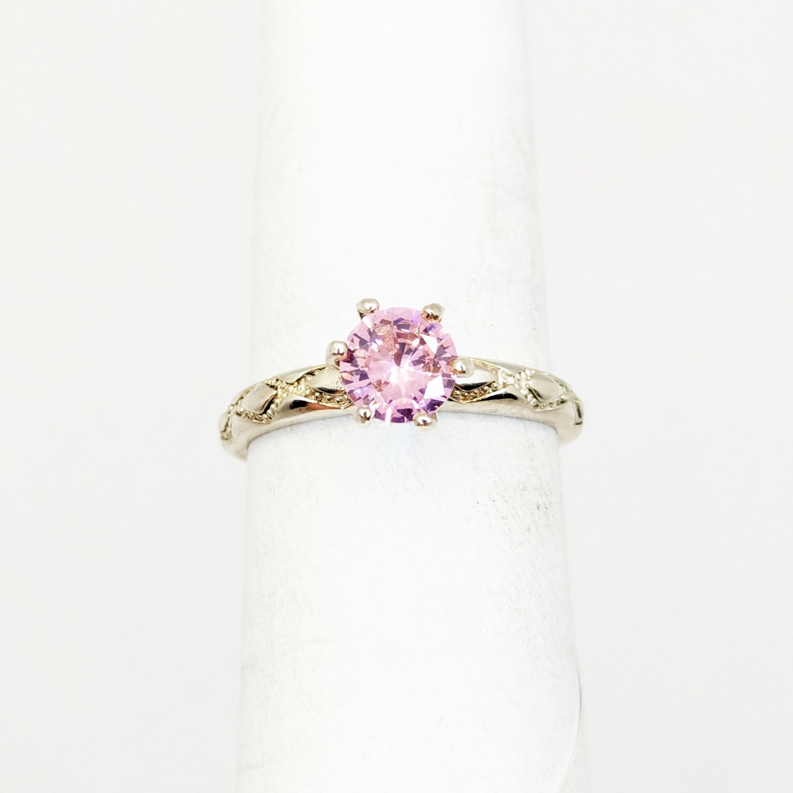Vintage Luxury RING Silver 925 with Chic Bright Stone -size: 7.75US (17.5mm)| #8
