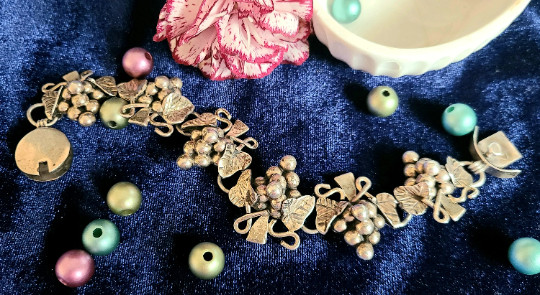 Vintage- Sterling Silver- TAXCO TS-13 Grapes Bracelet- Heavy 44g – 7.5″