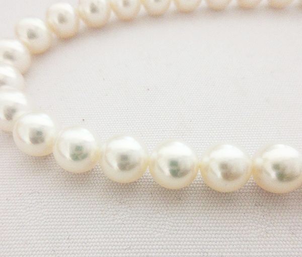 Vintage MIKIMOTO Akoya Pearl 7.0-7.2mm 49+8P Silver Beaded Necklace w/Case
