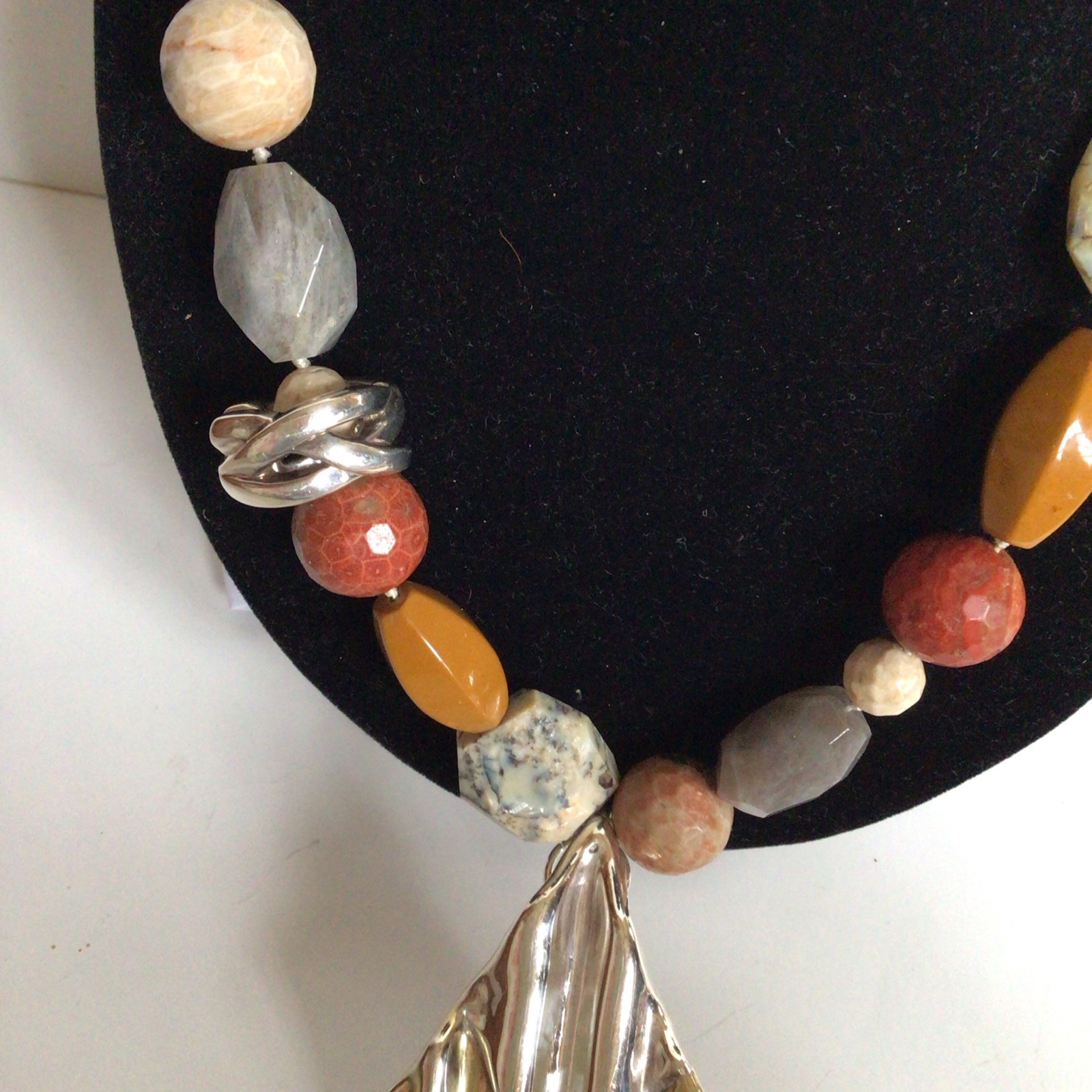 GORGEOUS SEBBAG VON MUSULIN NECKLACE DINOUART PENDANT STERLING