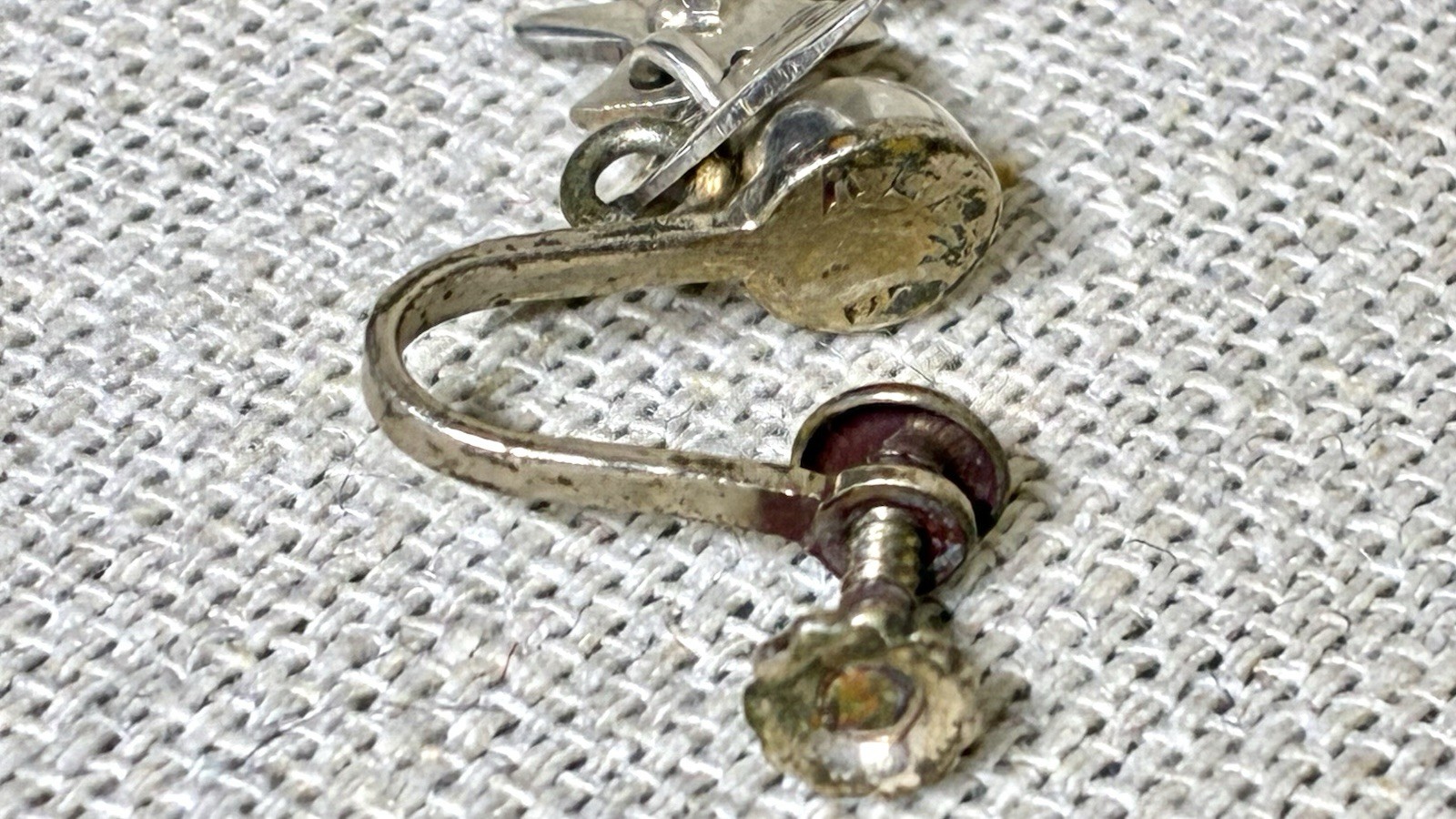 Taxco Silver Fish Dangle Earrings signed IP with Eagle Modernist Screw Back
