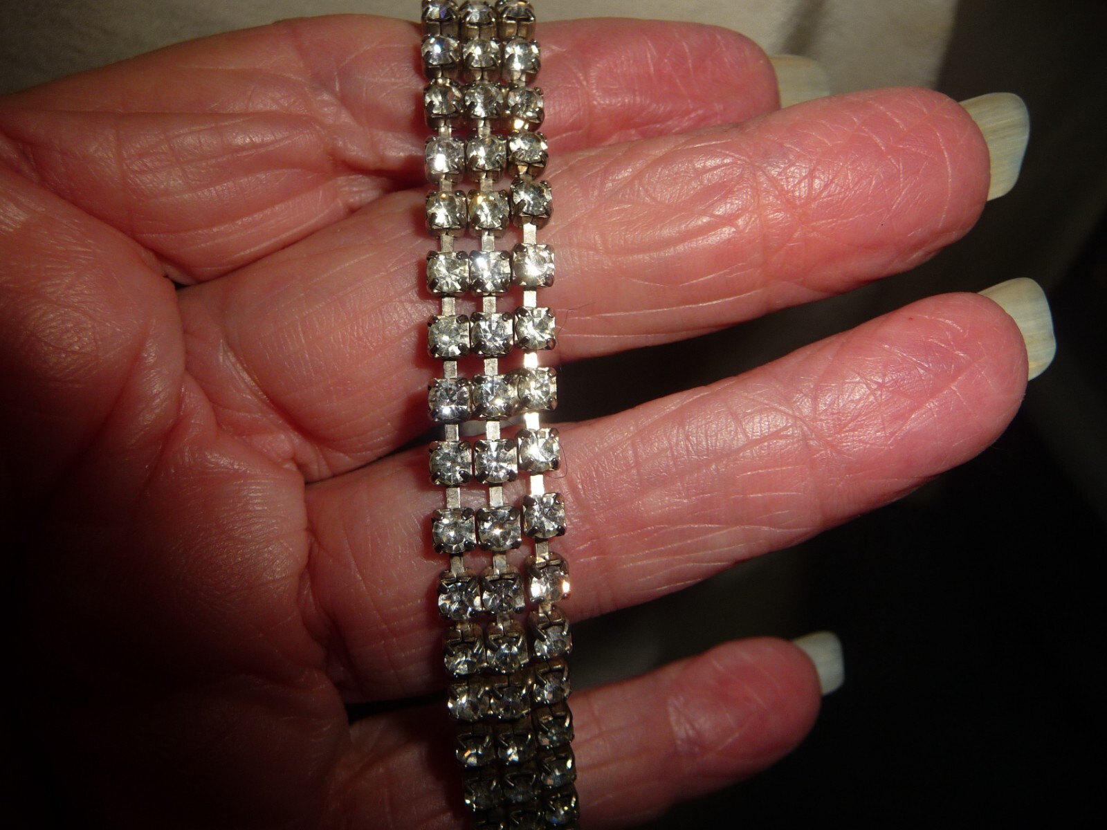 3 ROW RHINESTONES 7″ L x 1/2″ W #5/2A