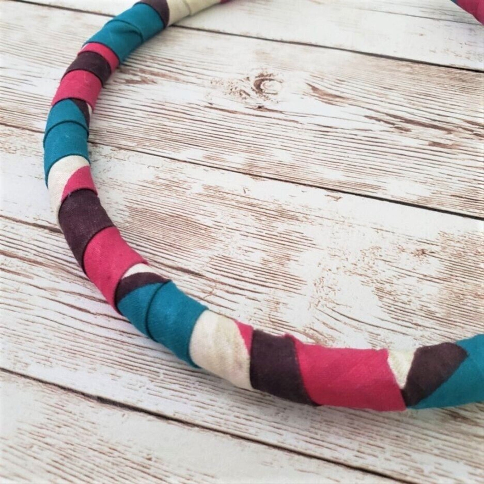Vintage Necklace Pink, Blue & Off White