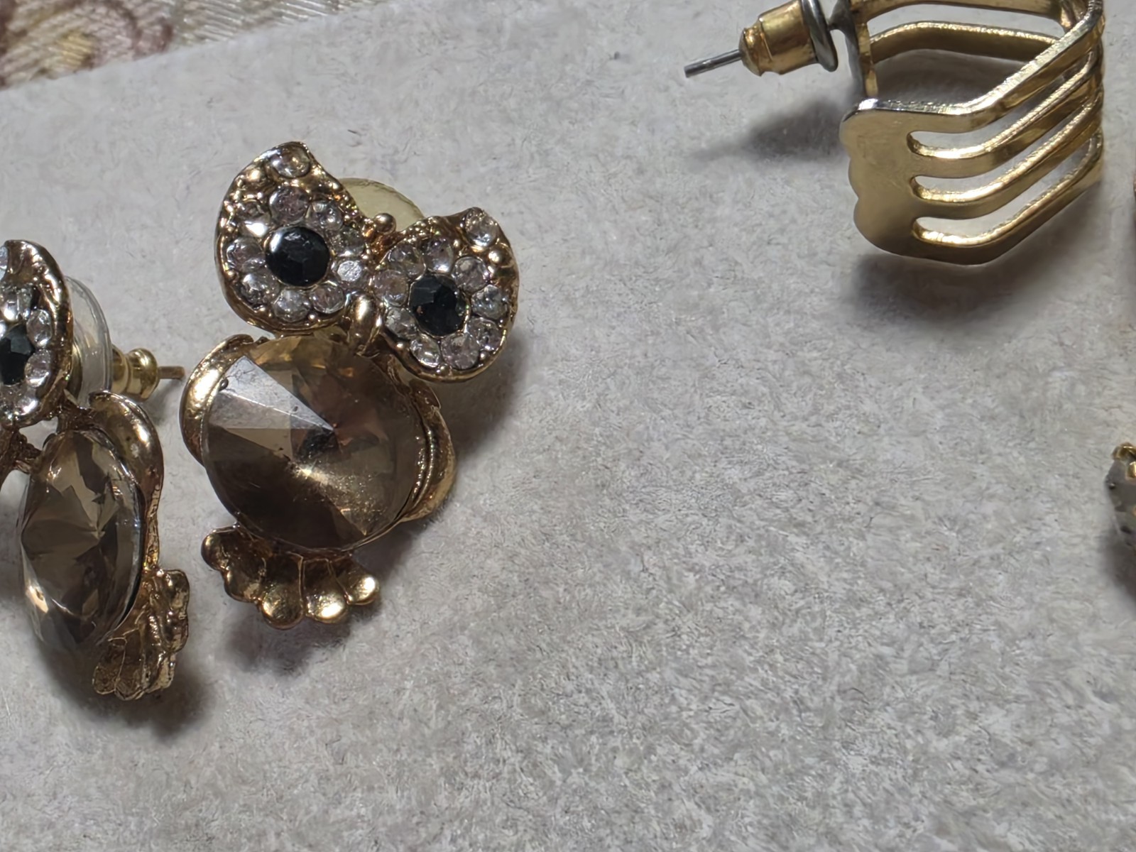 Vintage Pierced Earrings, Lot of 6 Pairs Silver/Gold/Enamel/Crystal 1 Pair Avon