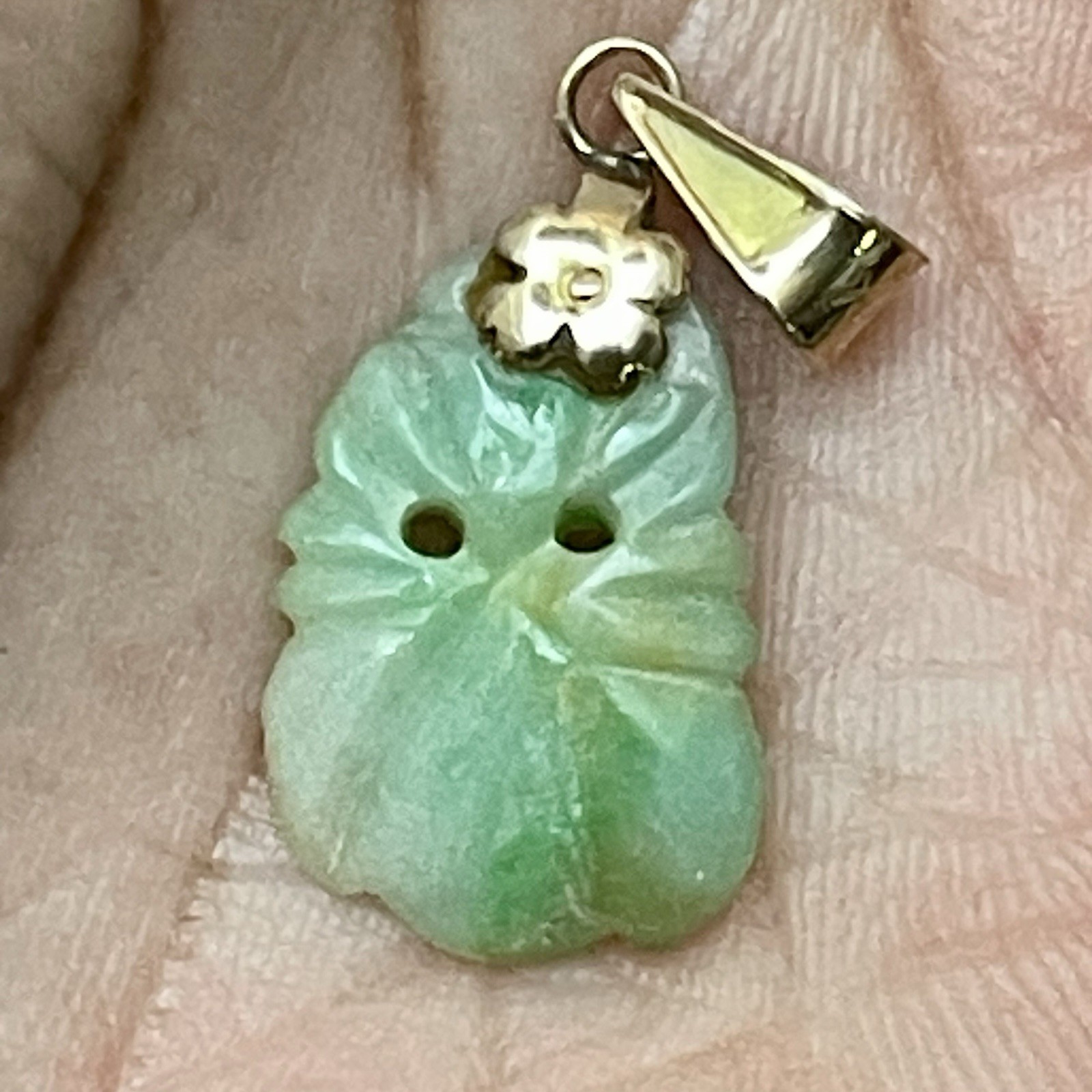 Charming! 14K Yellow Gold and Jade Pendant Charm-Owl?