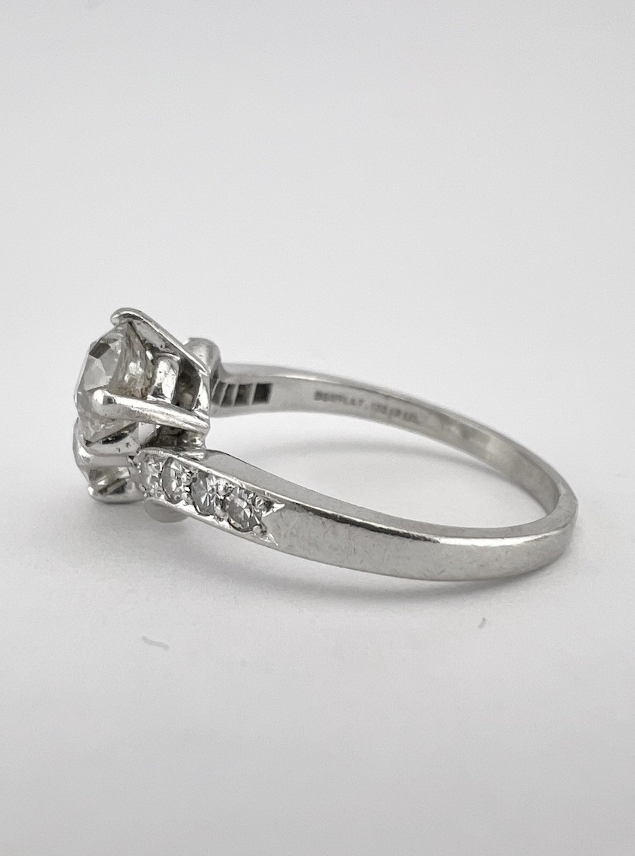Antique Victorian .900 Platinum Old European Cut Diamond Moi et Toi Bypass Ring
