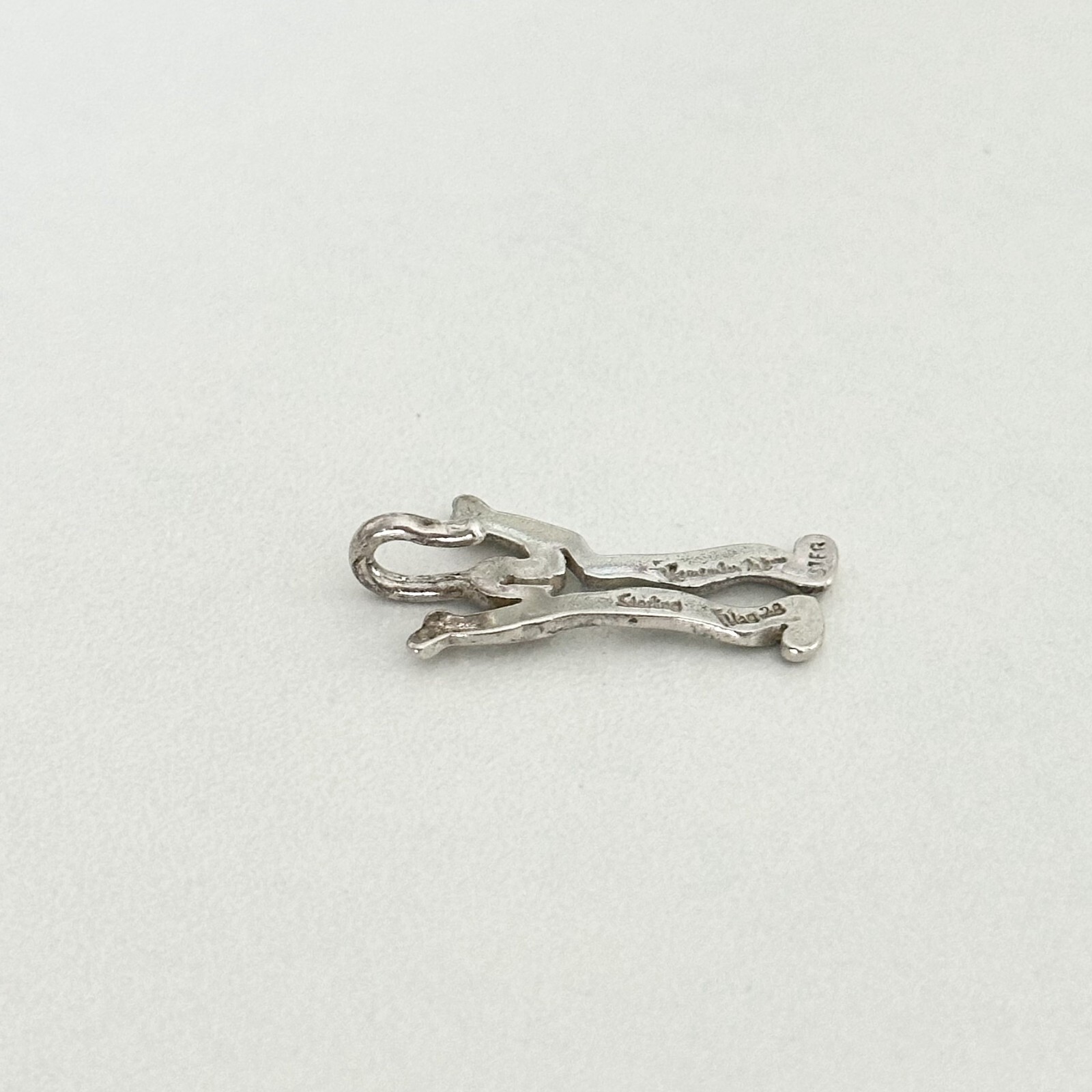 Vintage 925 Sterling Silver I Will Praise Figure Person Charm Pendant