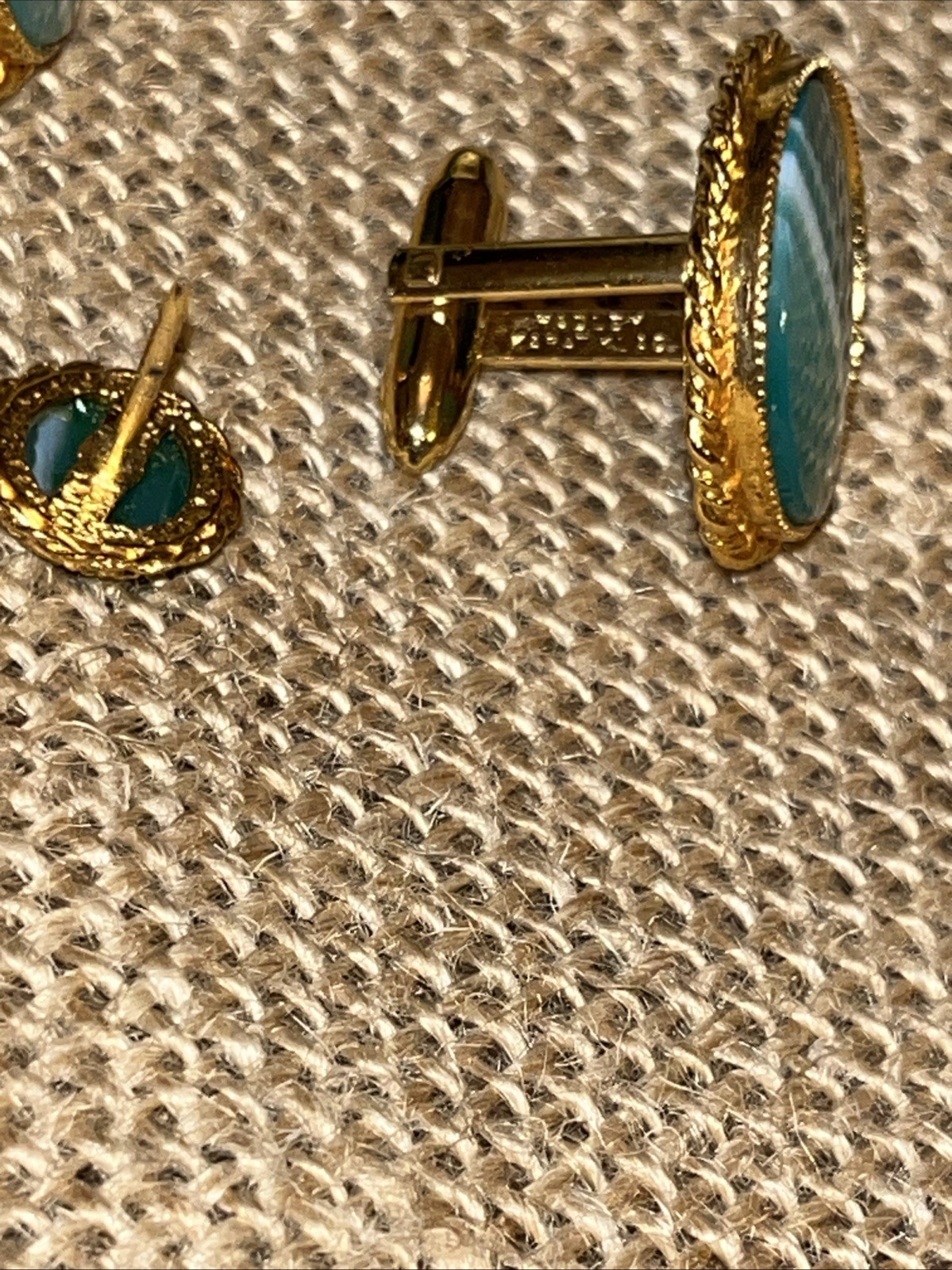 HADLEY Andrea Bouchard Collection Cufflinks & Tie Tack Set VINTAGE