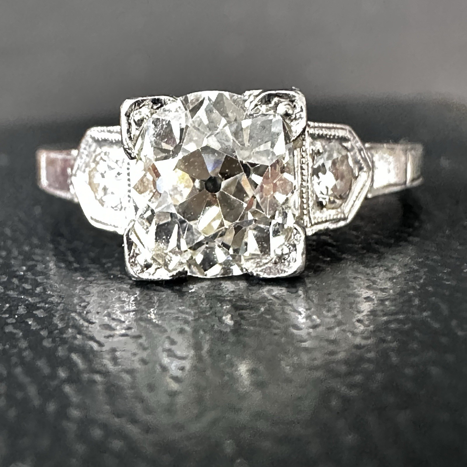 Edwardian Old European Cut Diamond Ring 1.26 Cttw