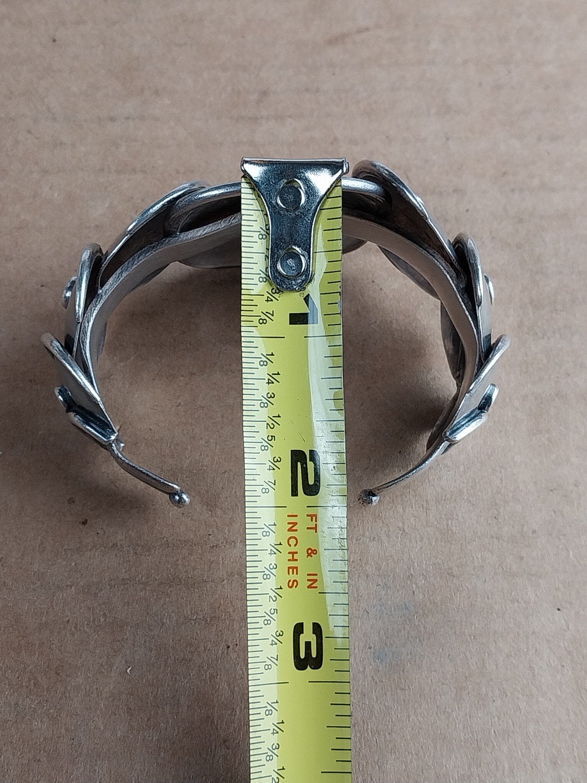 Vintage 1940s Taxco 980 Silver Modernist Mexican Silver Armadillo Cuff Bracelet