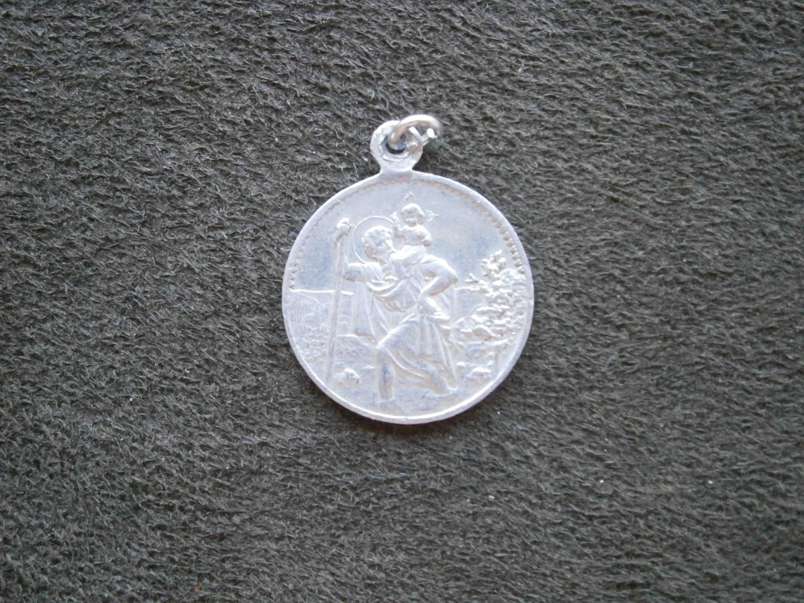 St Christopher Lightweight Aluminum Vintage Bracelet Charm Pendant