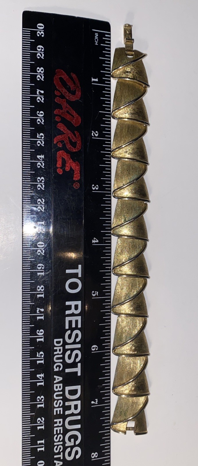 Vintage Trifari Gold Tone Ribbon Bracelet Unique
