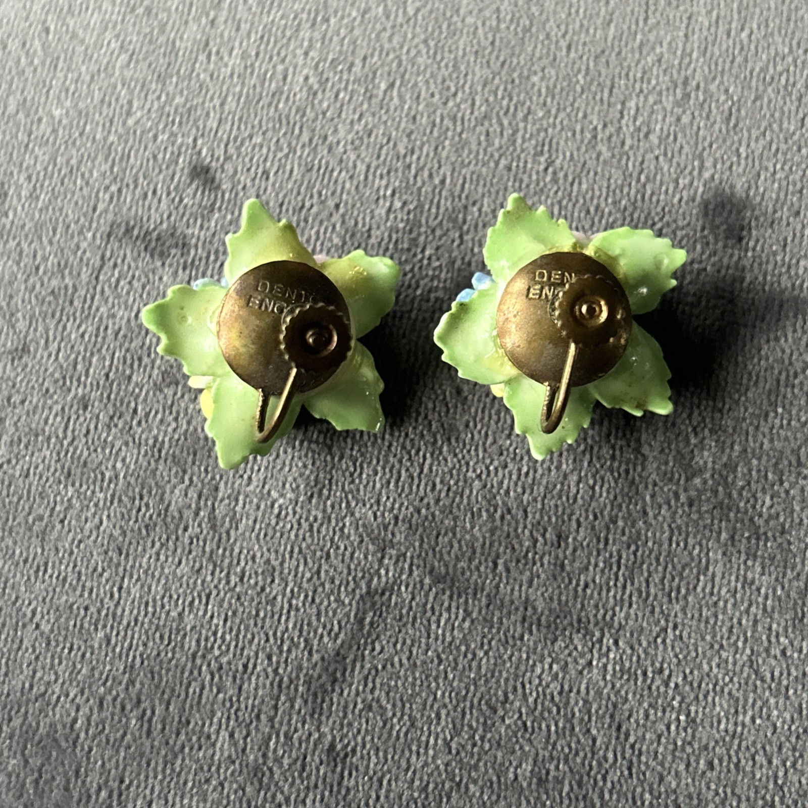 1950’s Vintage Denton England Bone China Earings