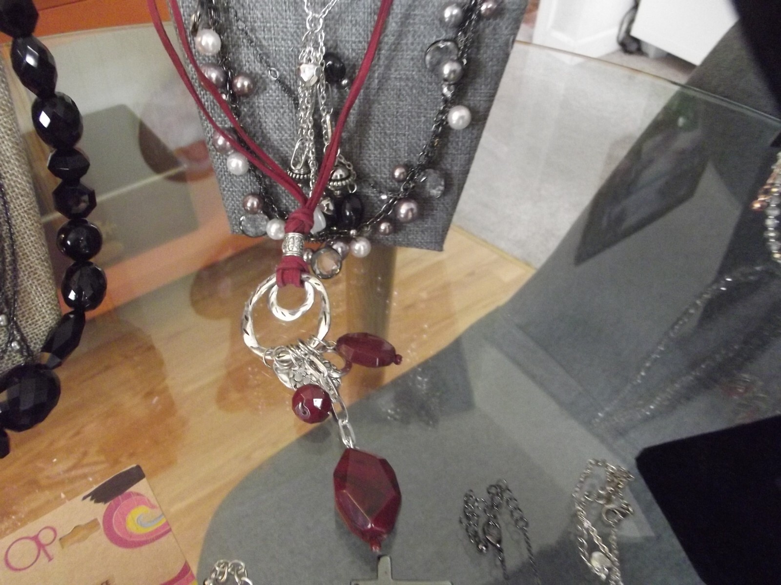 Lot of 50+ Necklaces Vintage 2 Now Some signed ,Stone, Glass, Shell, Acrylic Etc
