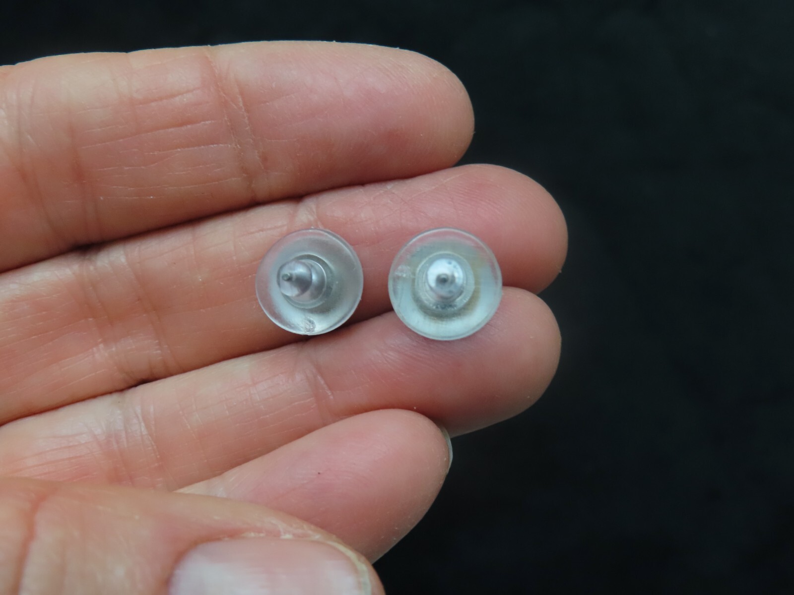 Vintage 1950’s Aluminium Spiral Design Stud Pierced Earrings