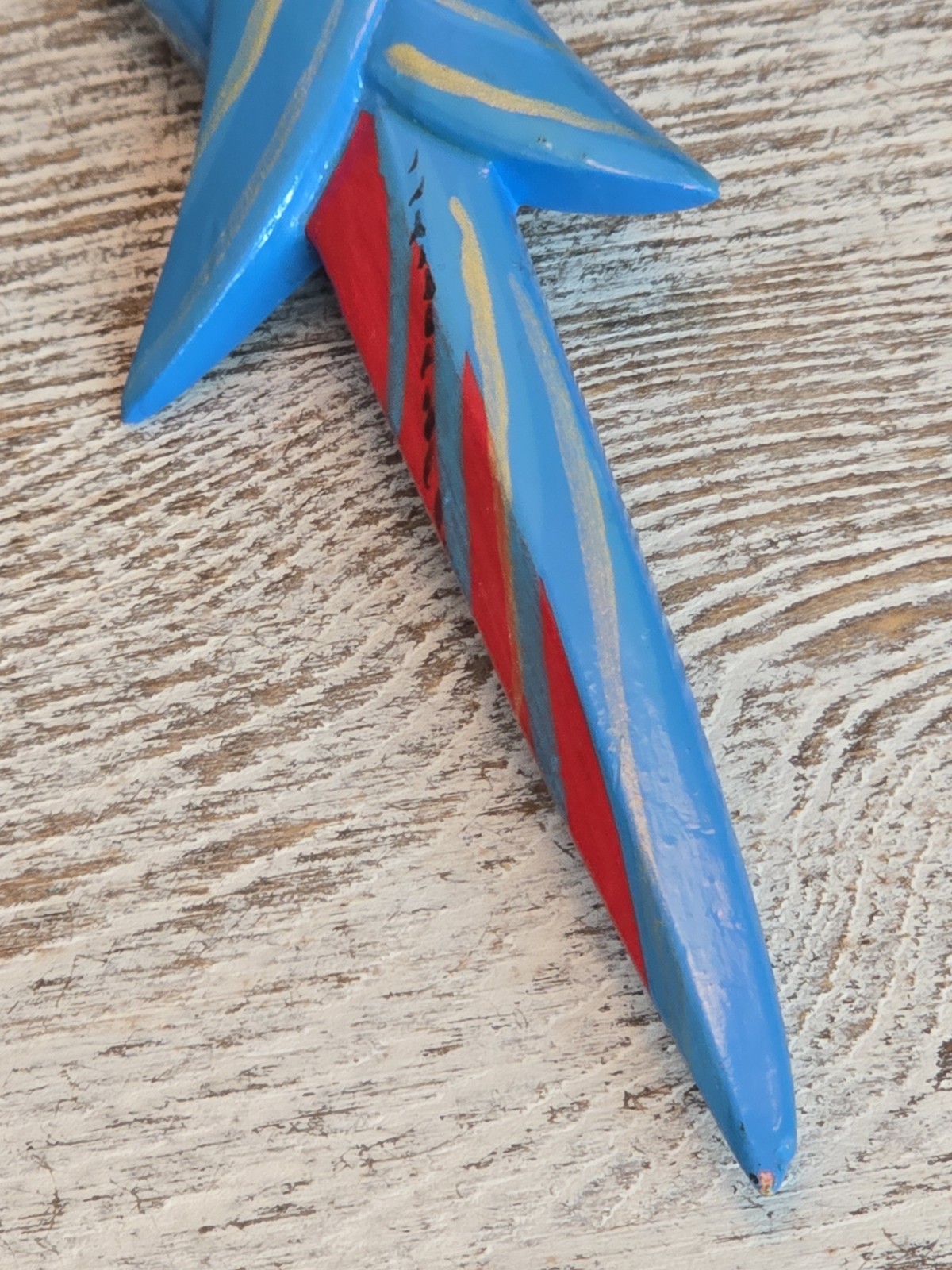 Vintage Hand Painted Wooden Parrot Brooch Colorful Tropical Bird Statement Pin