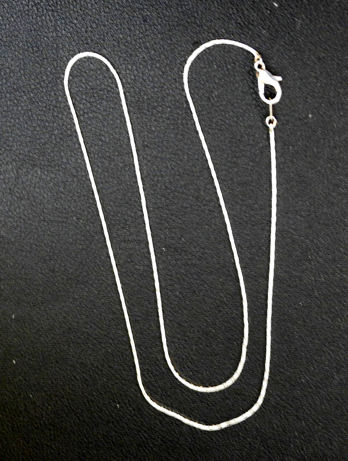 Vintage Nice 18″ Silver Tone Chain Lobster Clasp Hook Claw Clasp