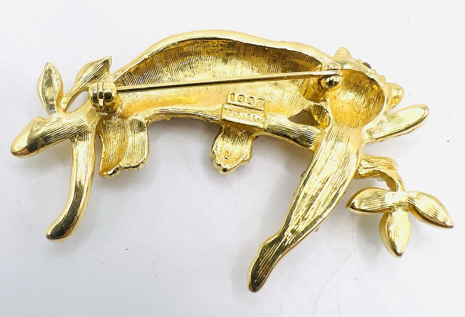 Vintage Trifari Safari Limited Edition 1997 Rhinestone Leopard Enamel BroochPin