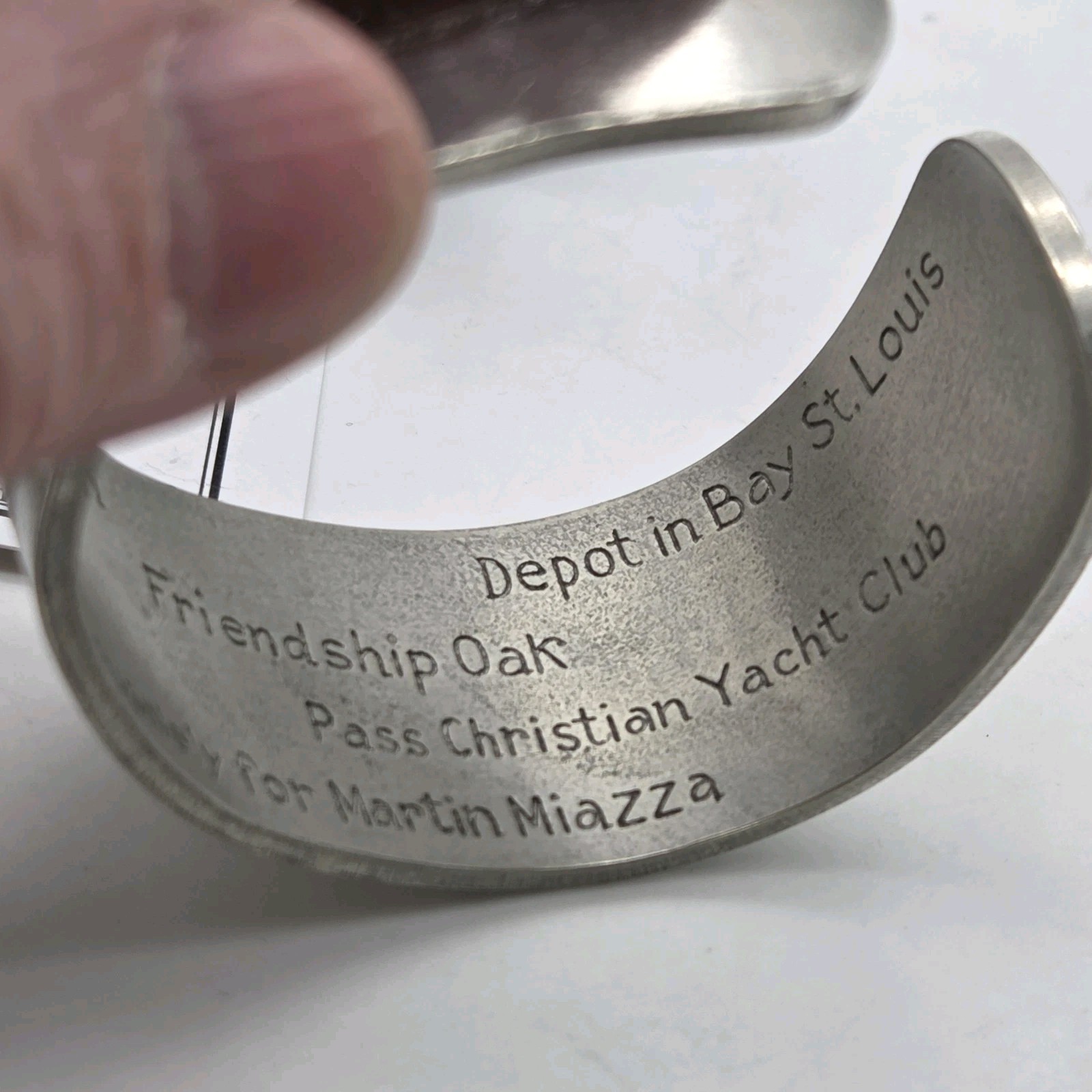 Salisbury Pewter Cuff Bracelet MS Gulf Coast Landmarks In Box Martin Miazza’s