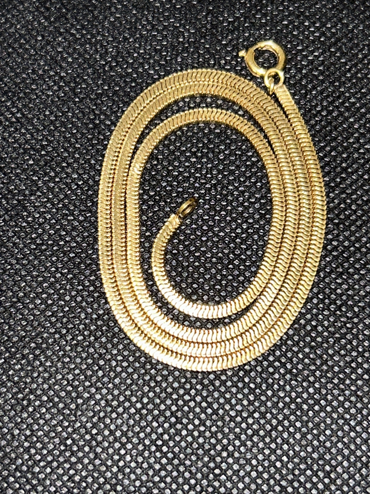 Necklace Chain Snake High Quality Gold Plated Gold Tone Americ KJ 19” GERMANY