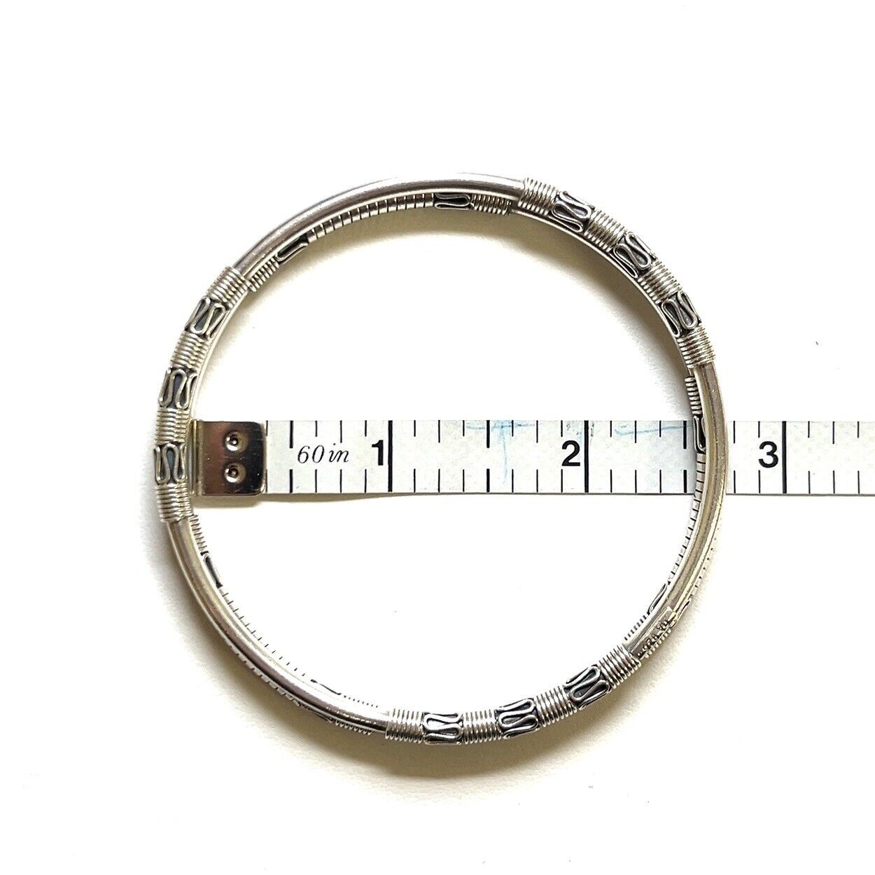 Set of 2 Vintage 925 Sterling Silver BA Suarti Bali Bangle Bracelets 21.4g