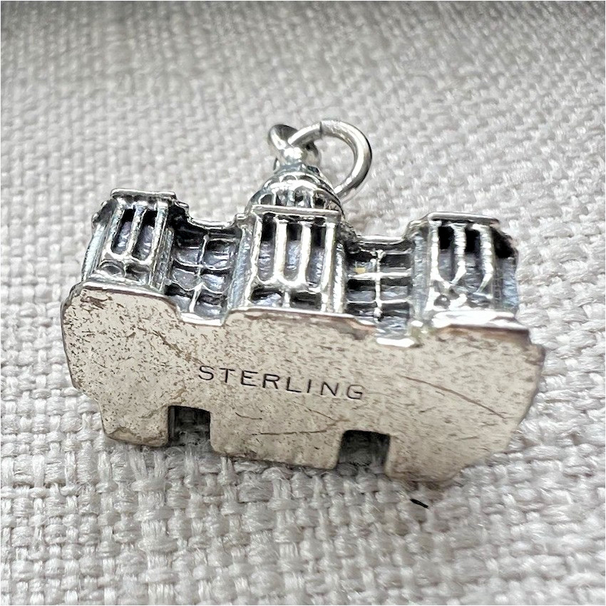 Sterling Silver Building Charm US Capital Buildings & Monuments Theme, NOS
