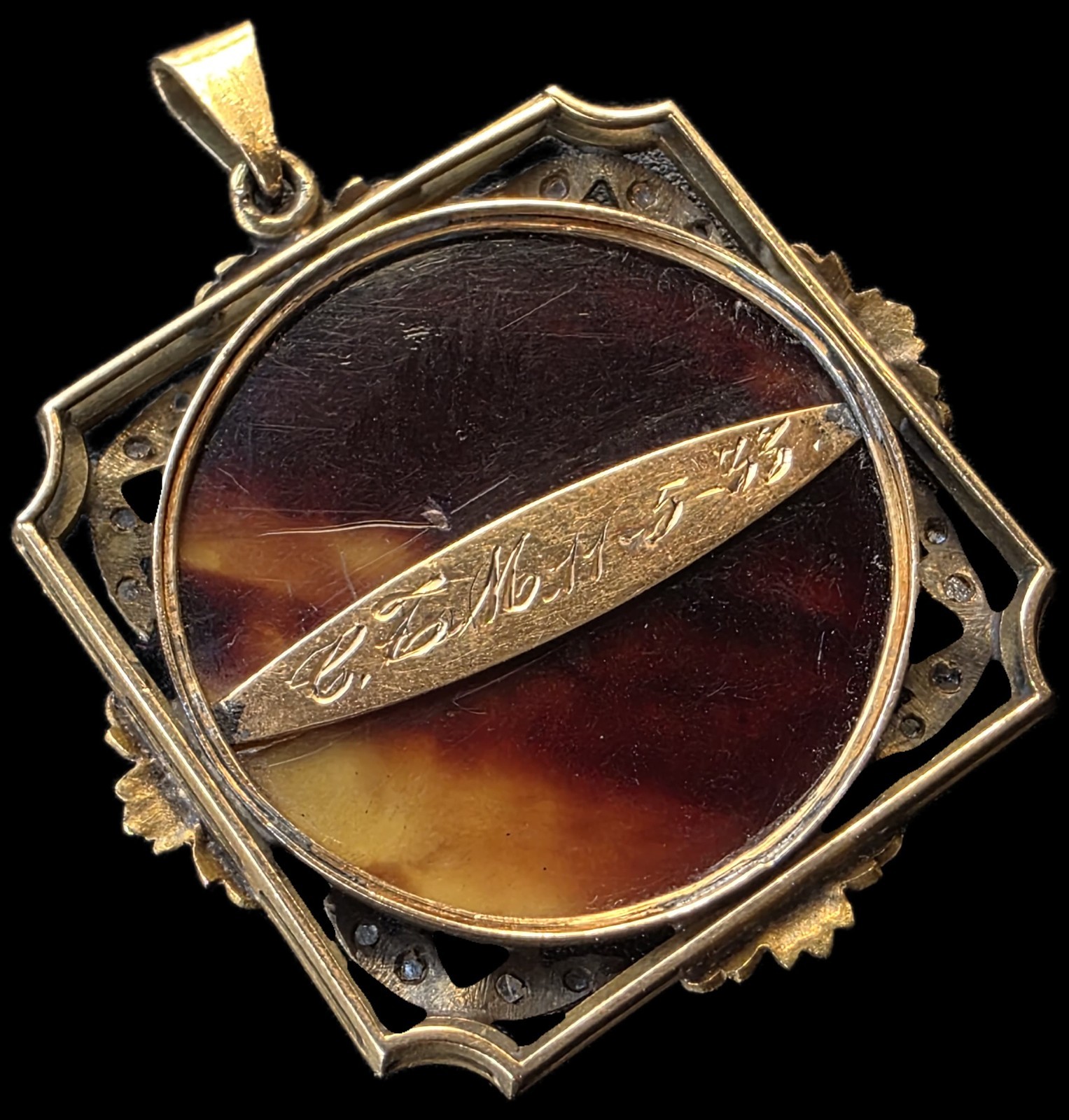 Antique Virgin Mary Medal Pendant 18k Gold Rose Cut Diamonds Catholic Art Deco