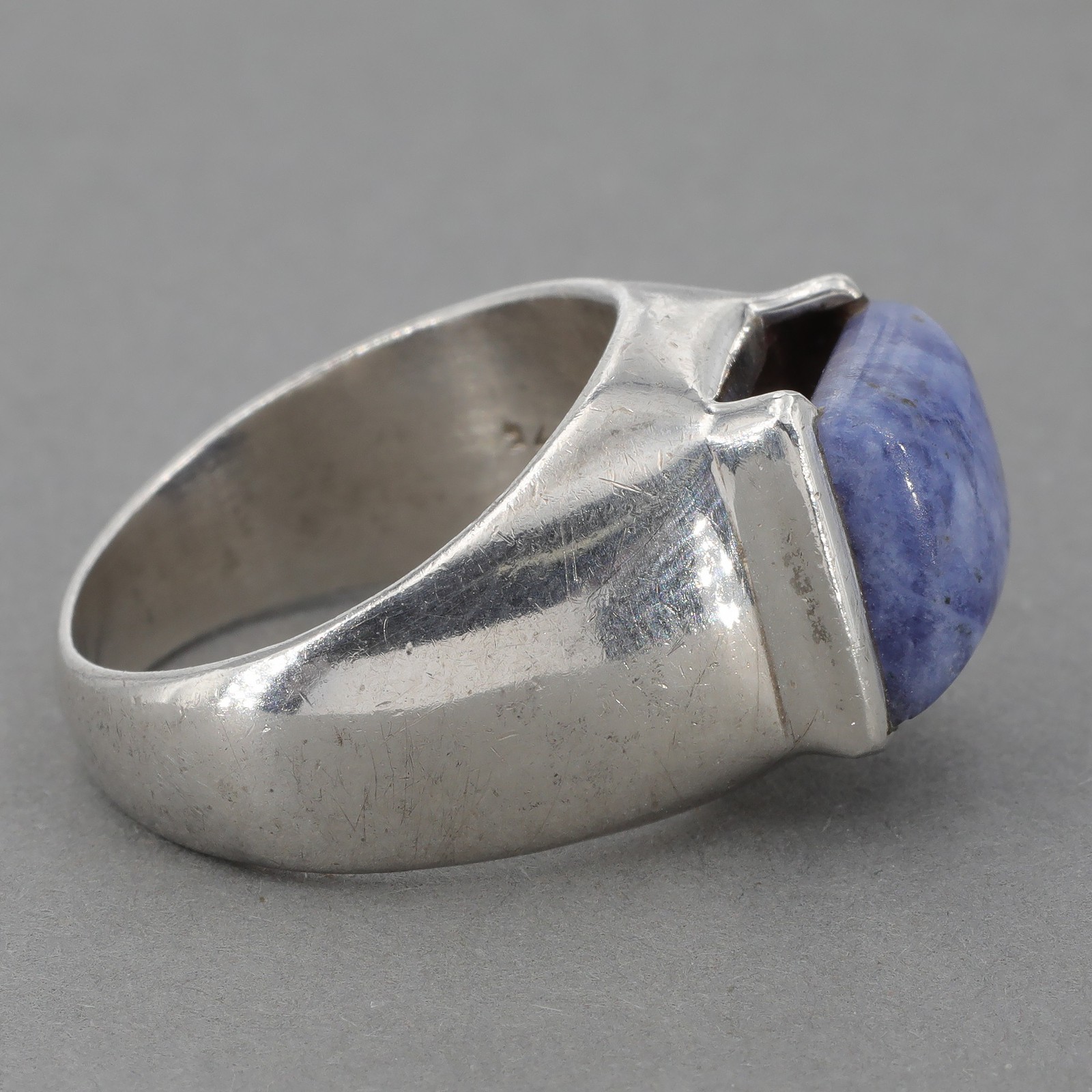 Vintage Silpada Sterling Silver Cushion Cut Blue Sodalite Ring R0942 Sz 7.75 HTF