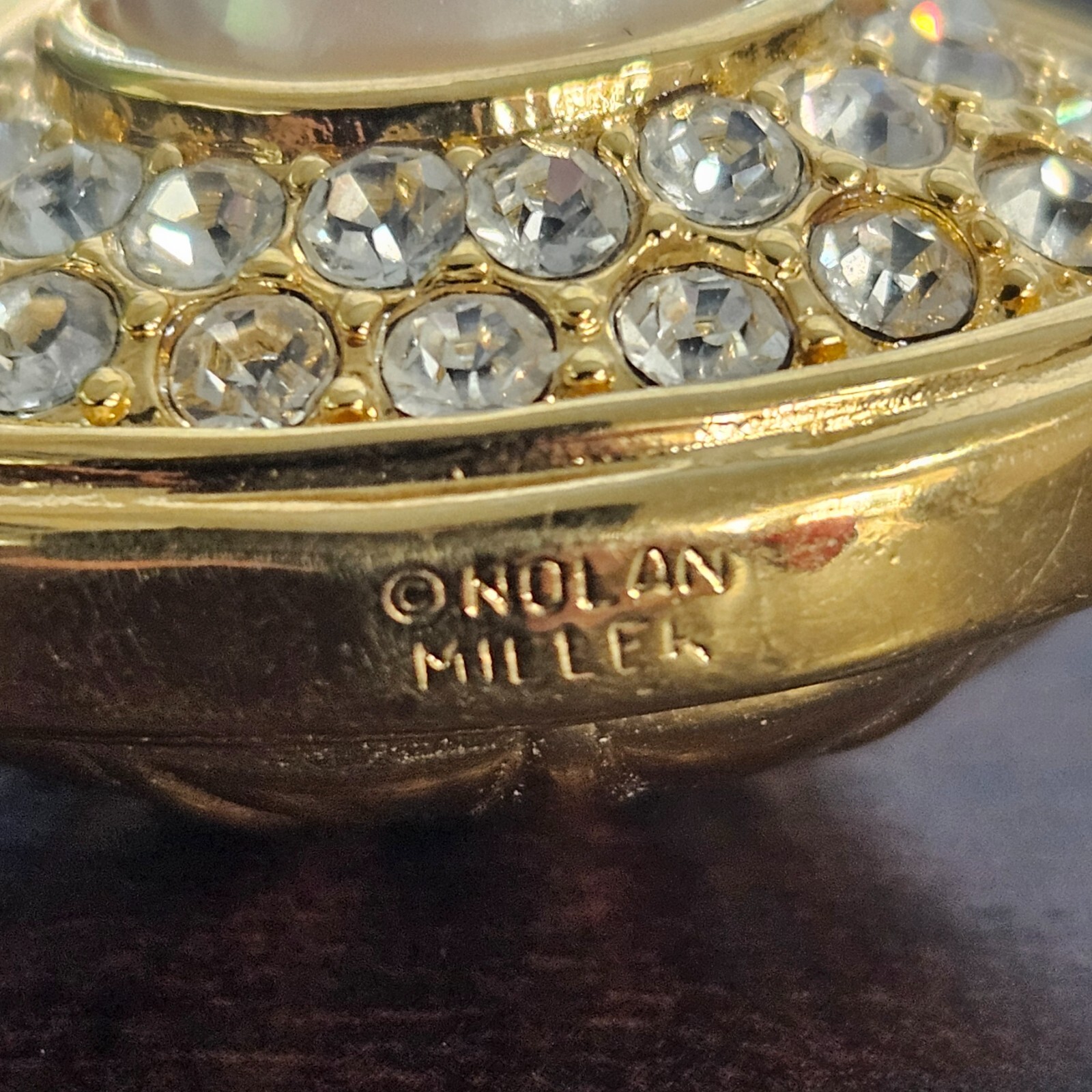 Nolan Miller Glamour Collection Rhinestone & Pearl Pendant Only