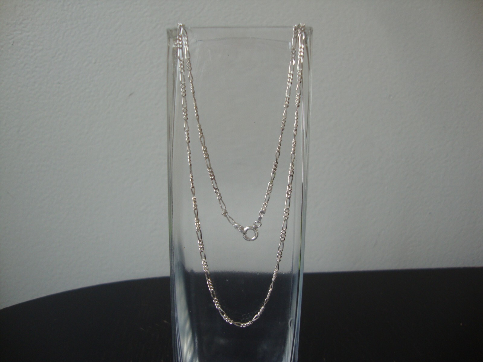 VINTAGE FINE ITALIAN SILVER 1.0 MM FIGARO CHAIN 16″ STERLING SILVER STAMP 925