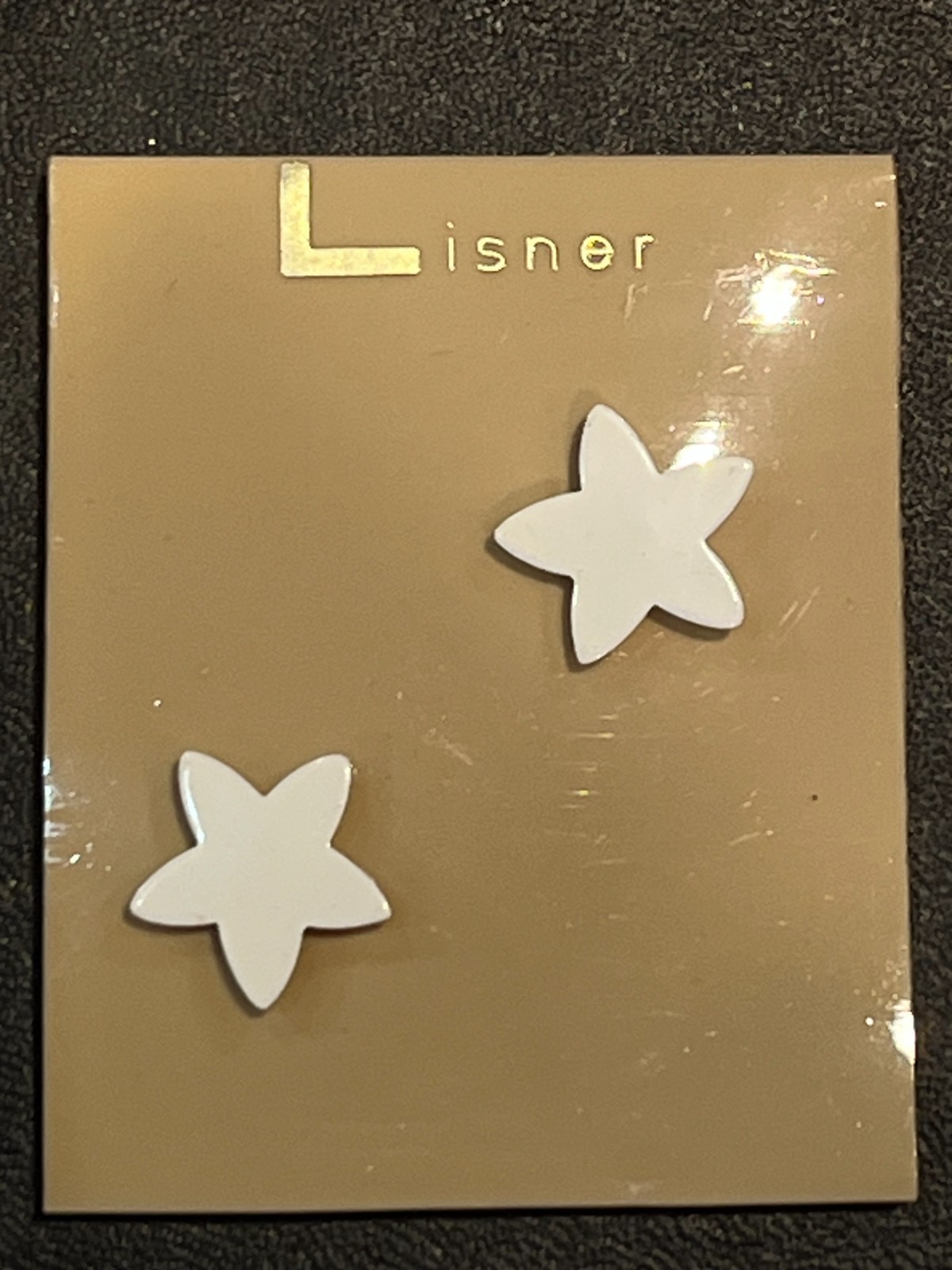 Vintage LISNER White & Gold Tone Different Shapes YOU PICK Pierced Earrings NOS