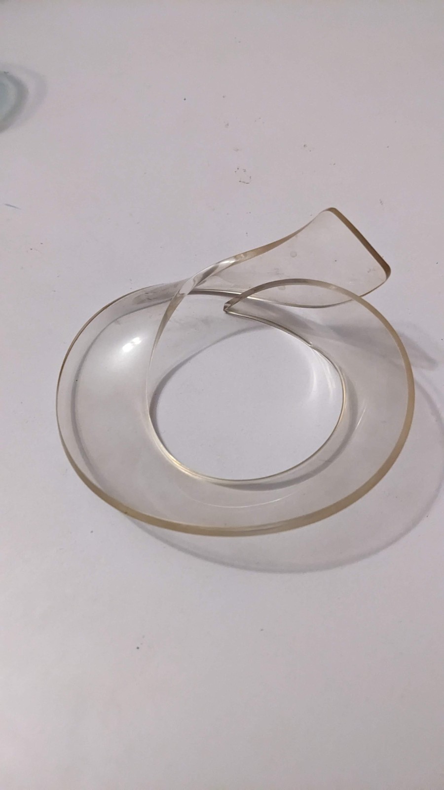 3 x Vintage Acrylic Cuff Bracelets Black, Blue and Clear