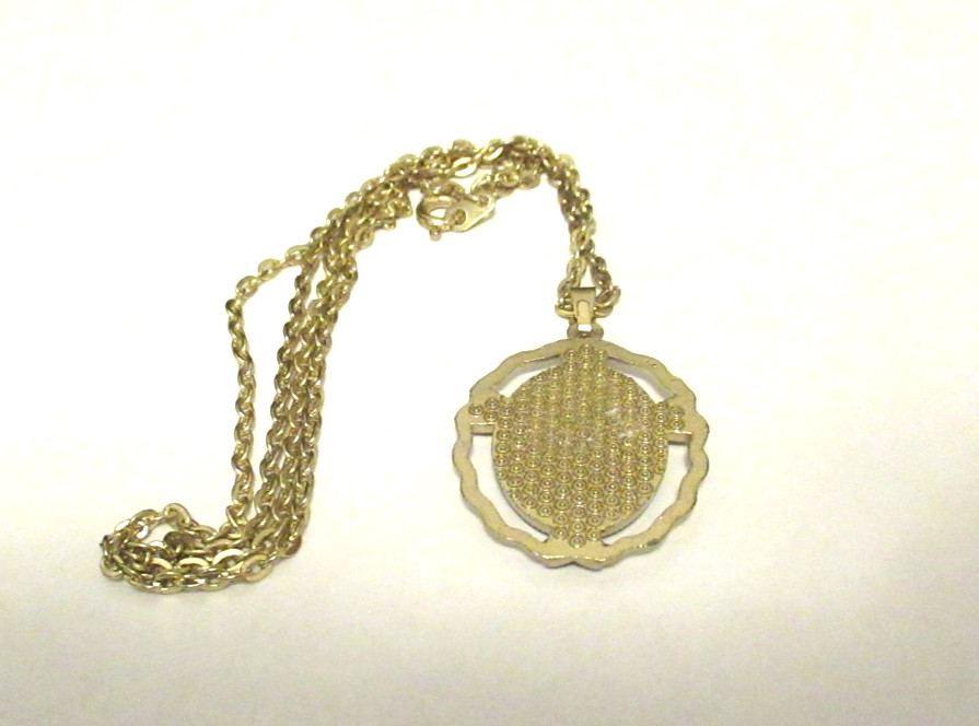 Vintage St Anthony Religious Necklace/ Pendant – Medal Gold Tone