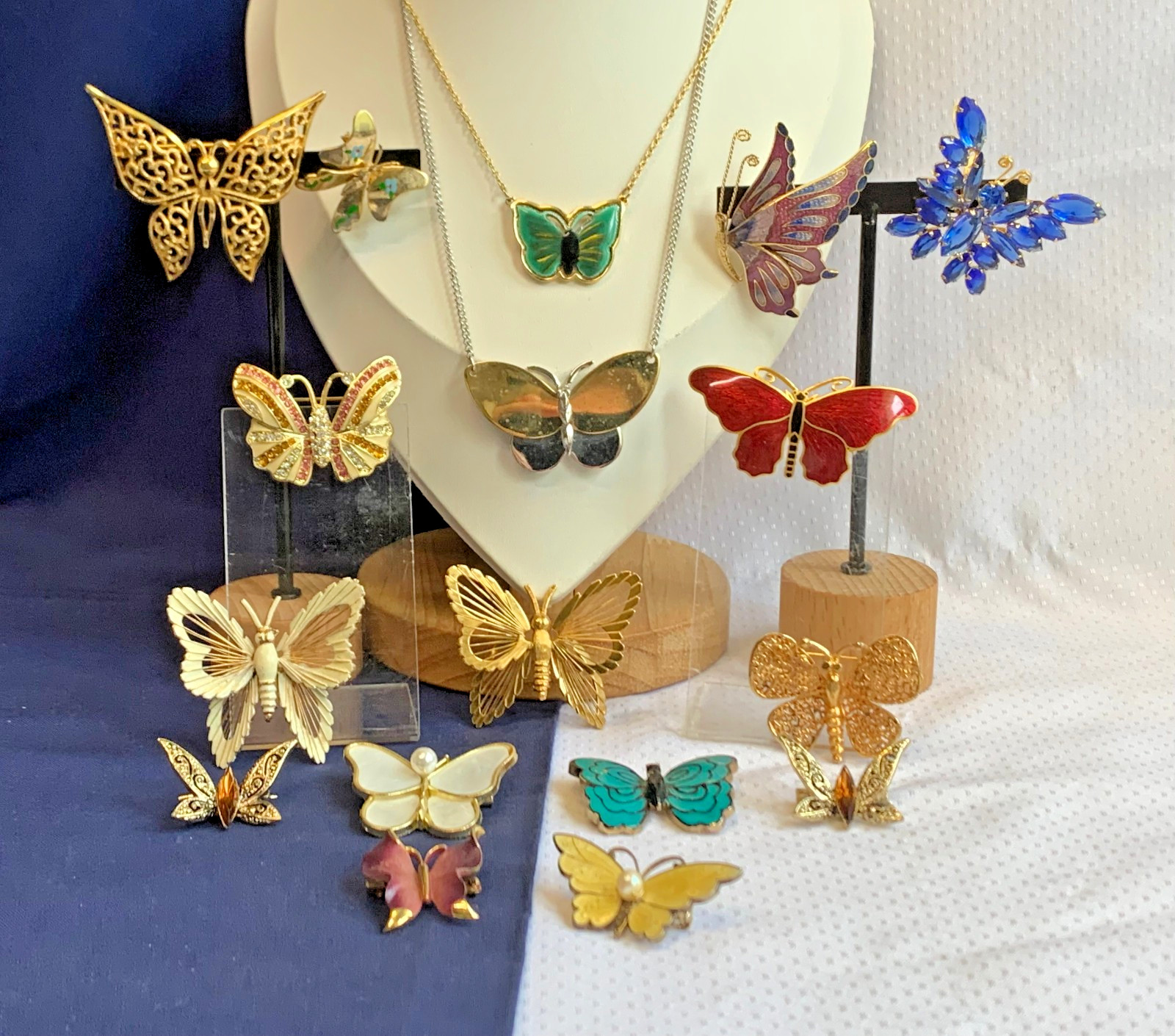 Vtg Butterfly Costume Jewelry Lot Eisenberg Sporrong & Co Trifari Monet Avon