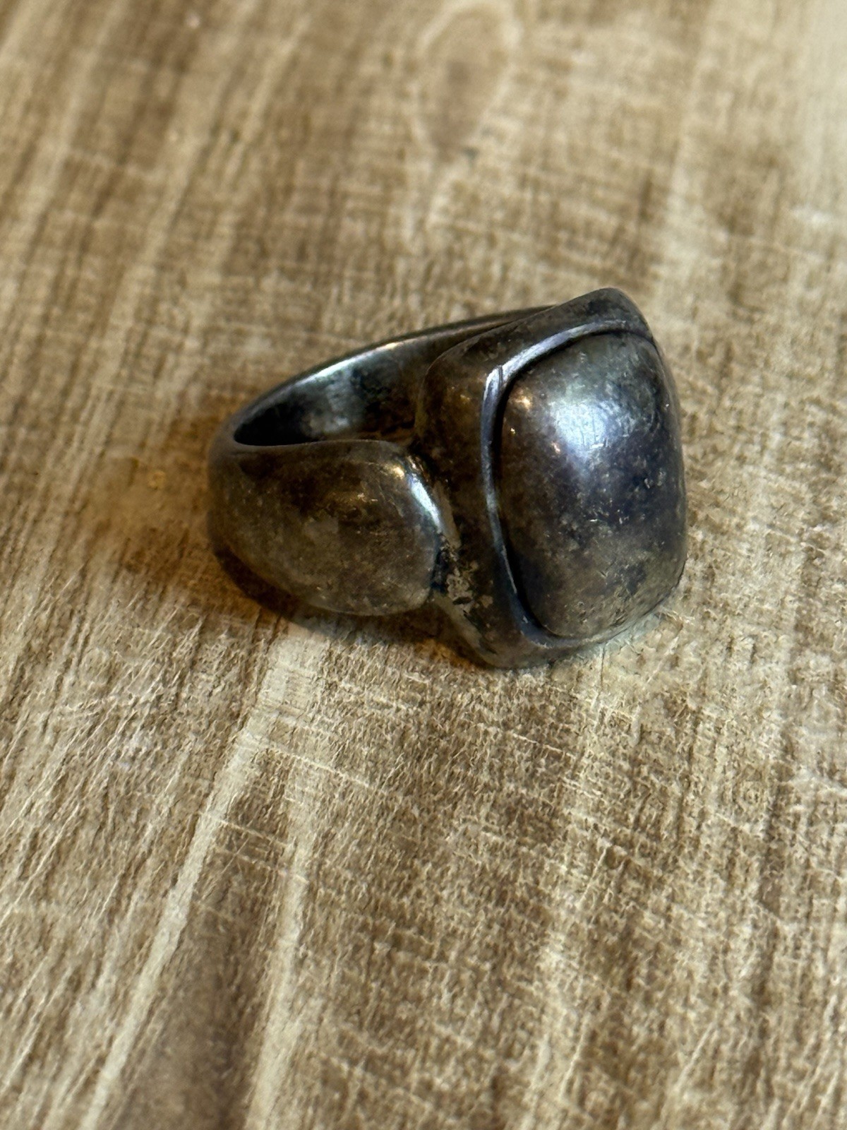 Vintage ESPO Signed 925 Sterling Silver Modernist Ring Size 8 Brutalist